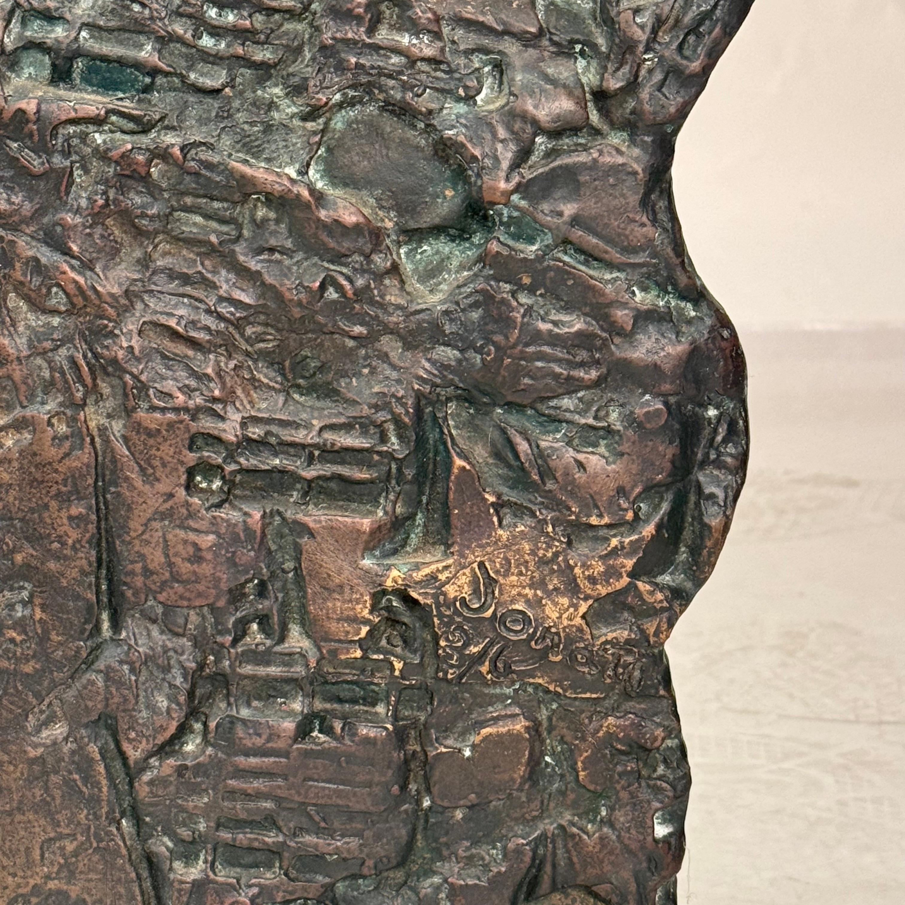 Große brutalistische Wandskulptur aus patinierter Bronze von Enrico Donati im Zustand „Hervorragend“ im Angebot in Los Angeles, CA