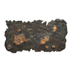 Large Brutalist Patinated Bronze Wall Sculpture by Enrico Donati