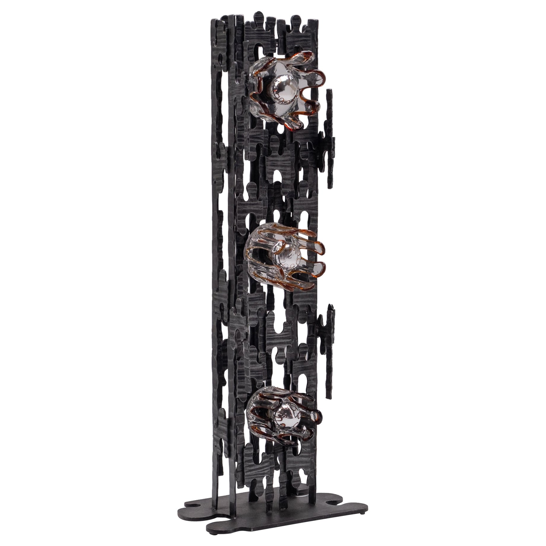 Large Brutalist Sculptural Floor Lamp, Italy 1970s