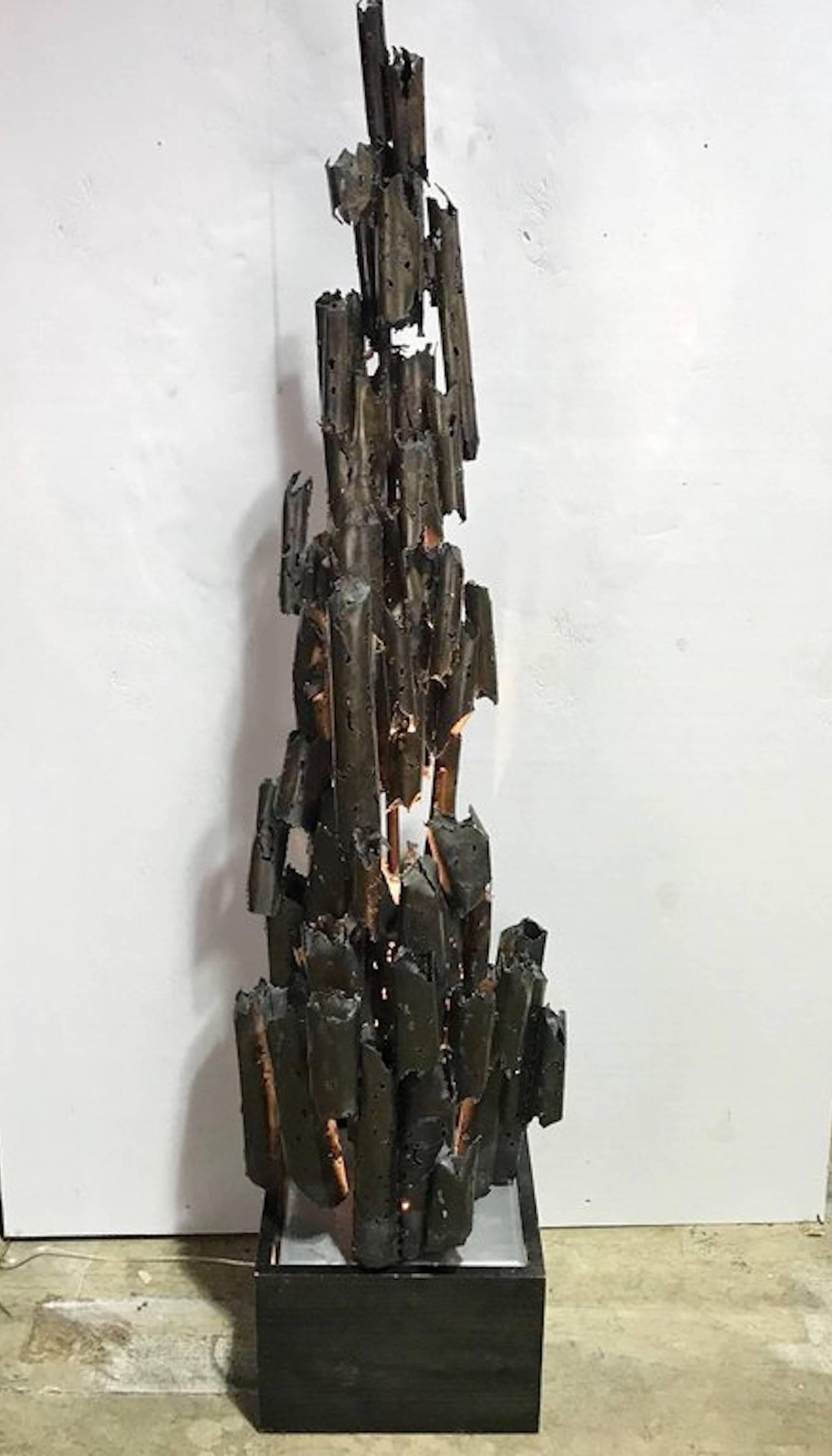 Forged Large Brutalist Sculpture, Attributed to Silas Seandel