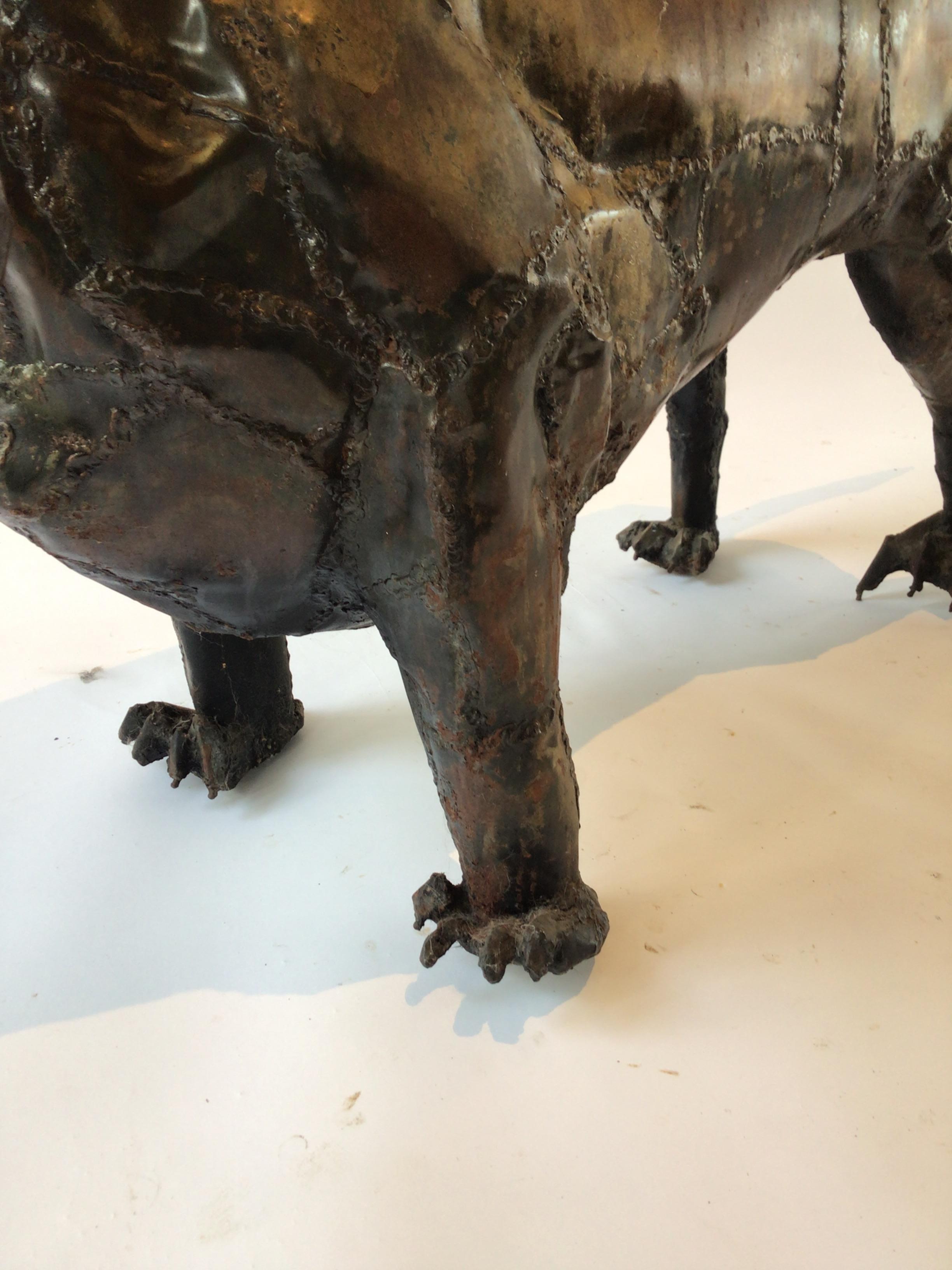 Large Brutalist Sculpture of Dachshund by David Brown For Sale 7