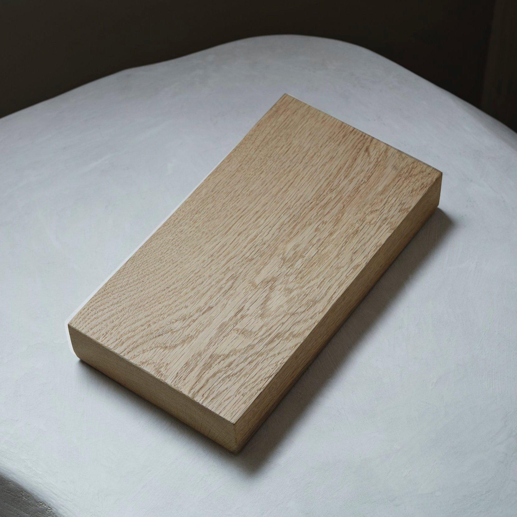 Large Brutalist Solid Oak Wooden Brut Slim Dining Table For Sale 4