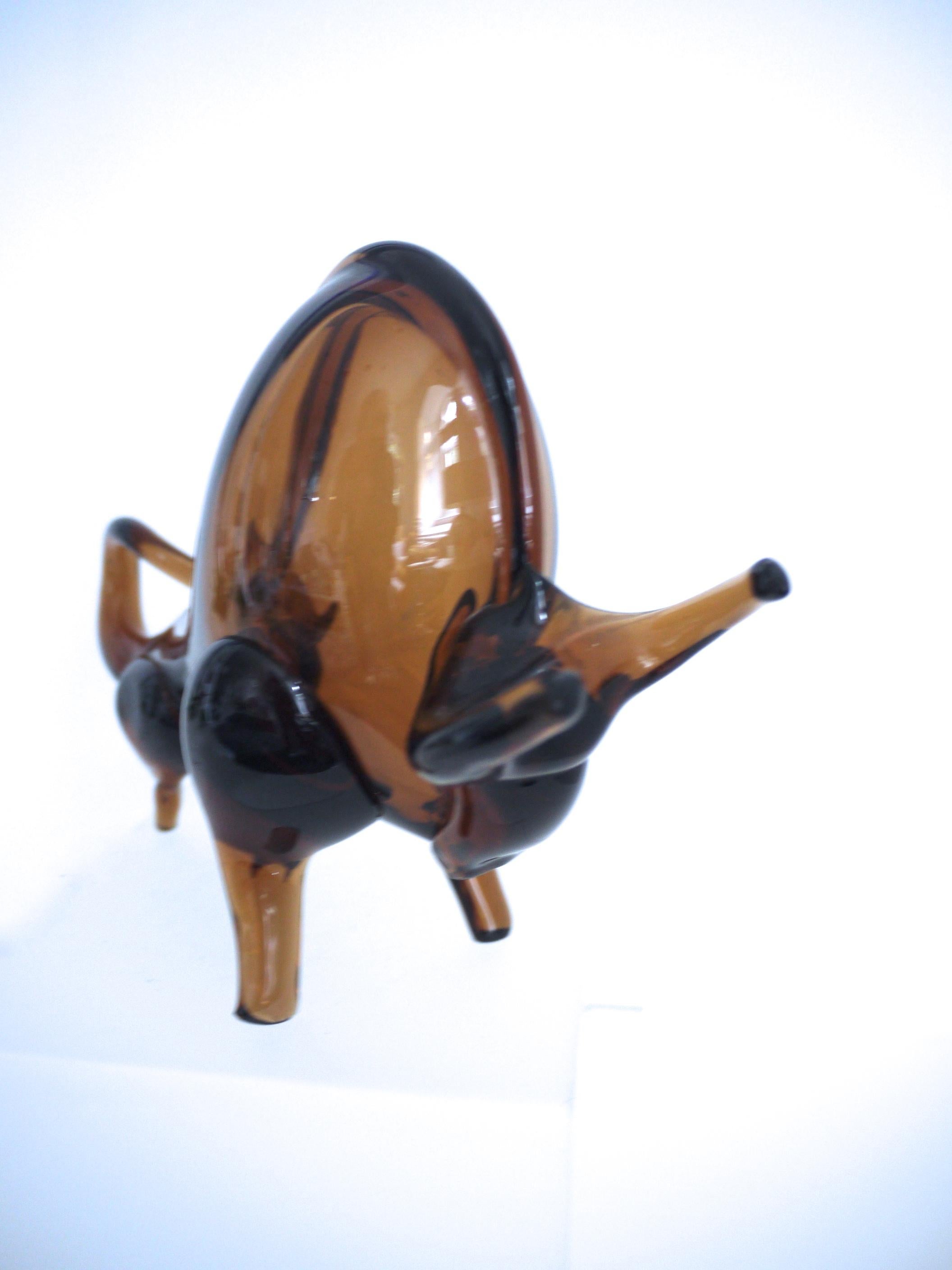 Mid-Century Modern Large Brutalist, Space Age, Modernist Murano Abstract Bull, 1970s For Sale