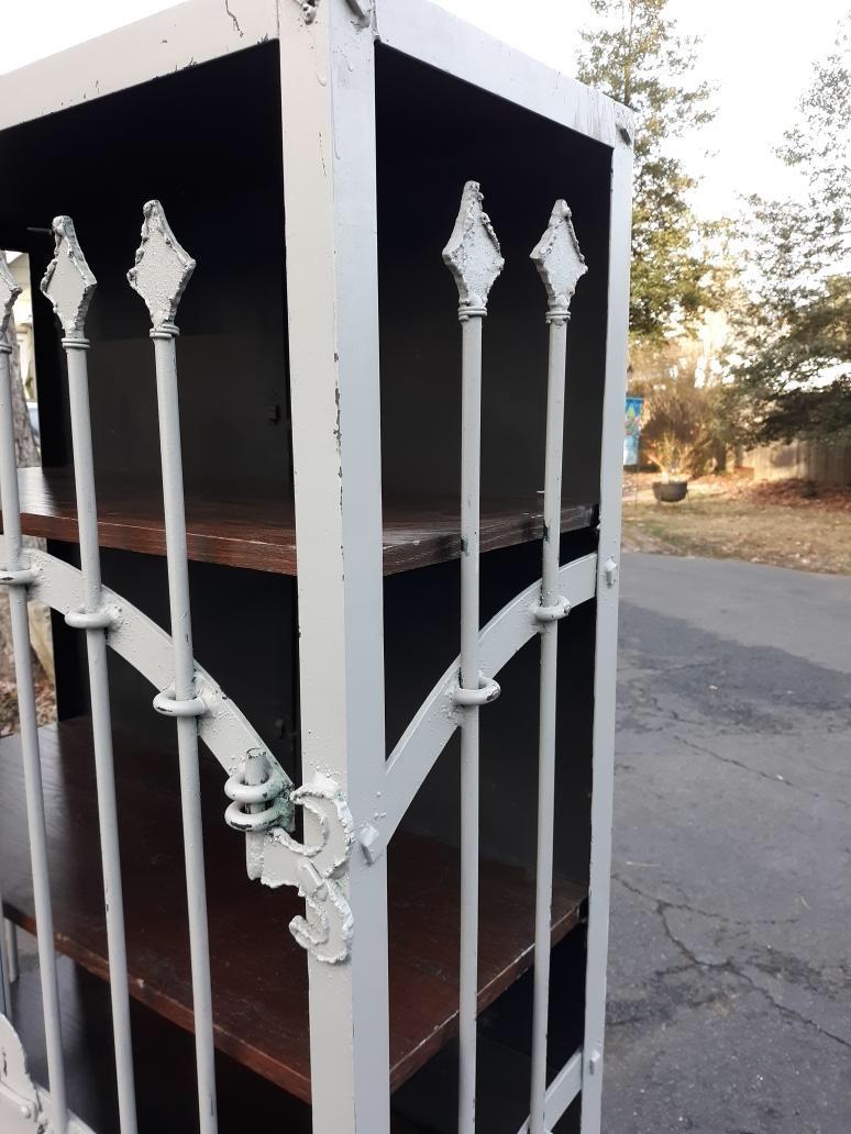 Large Brutalist Steel Armor Motif Cabinet In Good Condition In Lambertville, NJ