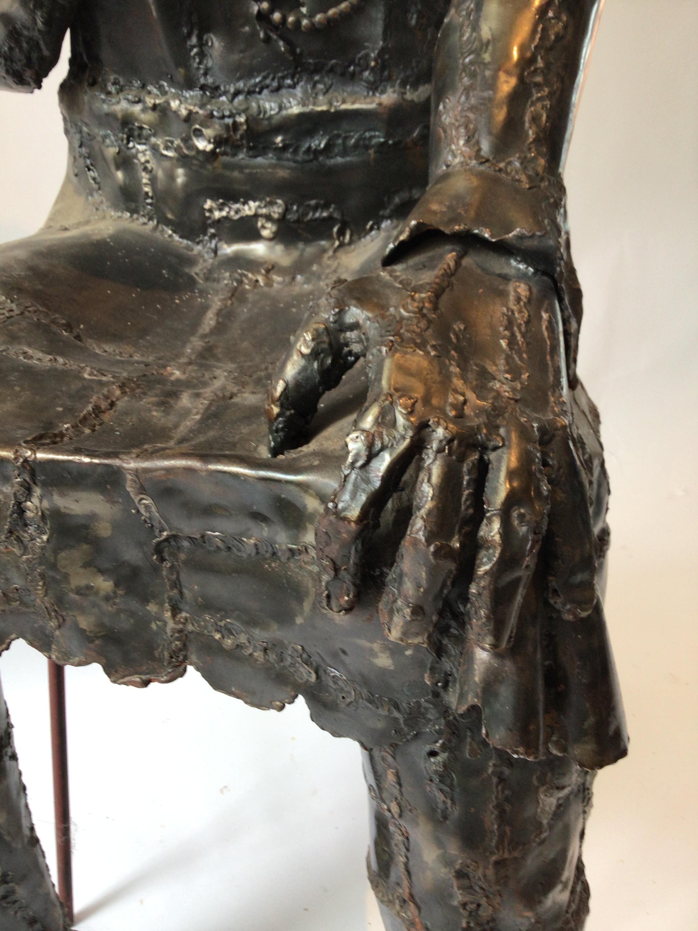 Large Brutalist Steel Sculpture of Woman Entitled Margaret Murphy by David Brown For Sale 4