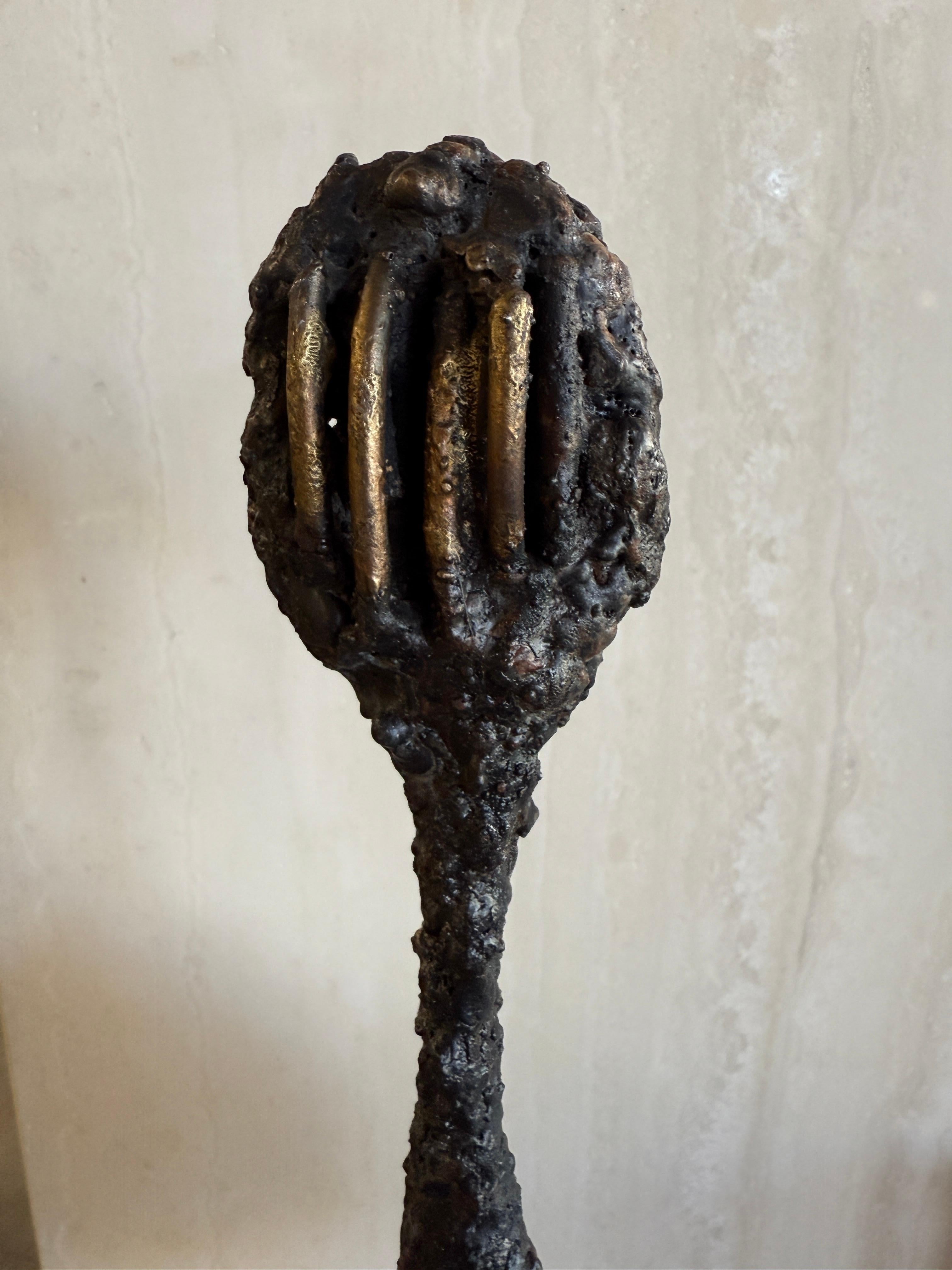Große brutalistische Skulptur aus Stahl und Bronze von James Bearden im Angebot 4