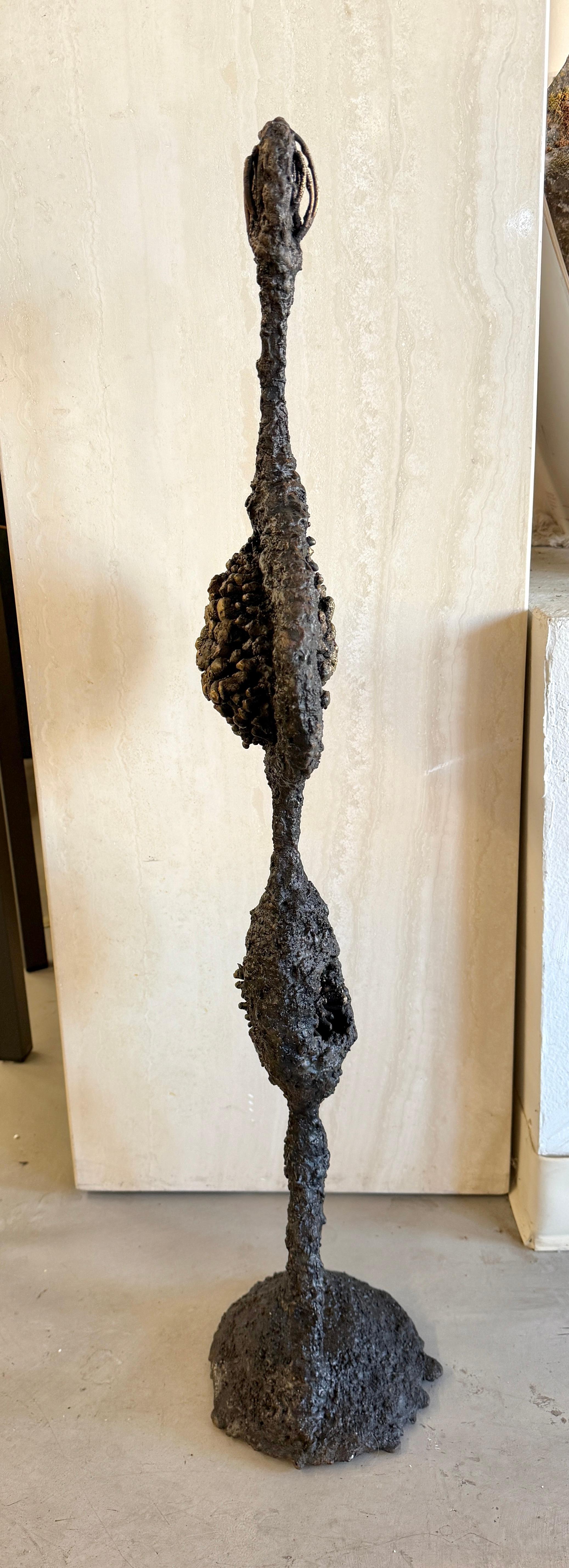 Große brutalistische Skulptur aus Stahl und Bronze von James Bearden im Angebot 1