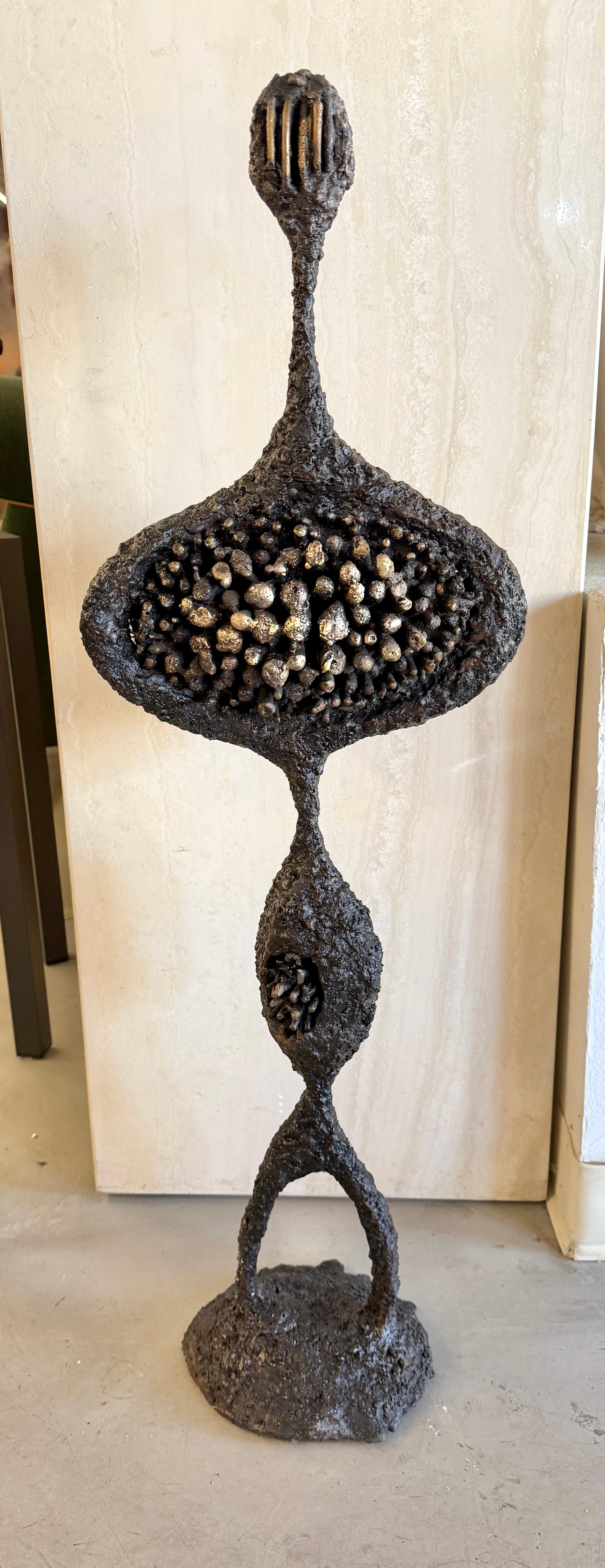 Große brutalistische Skulptur aus Stahl und Bronze von James Bearden im Angebot 2