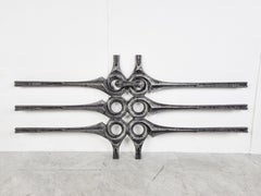 Grande sculpture murale brutaliste, années 1970