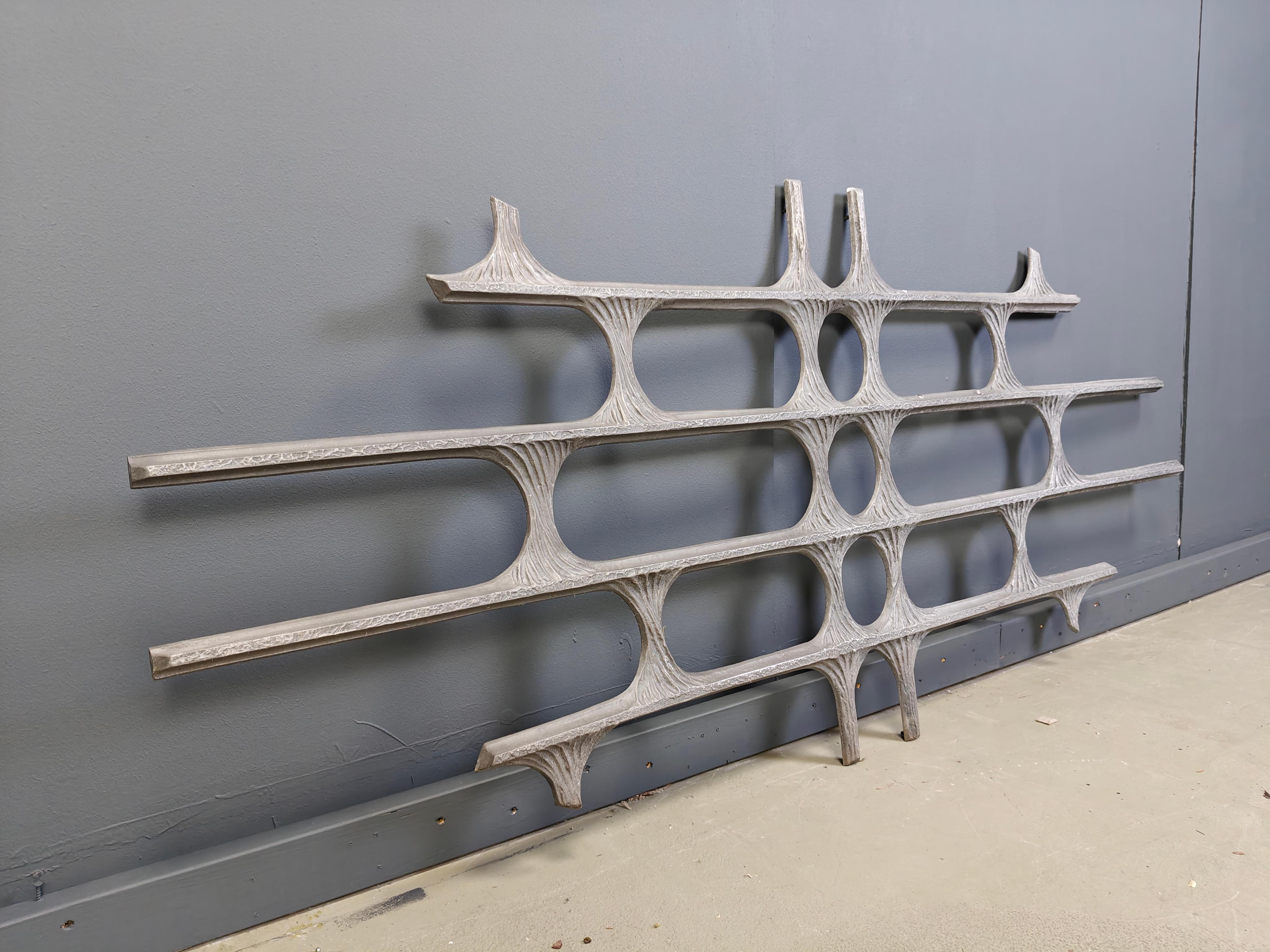 German Large brutalist wall sculpture, 1970s For Sale