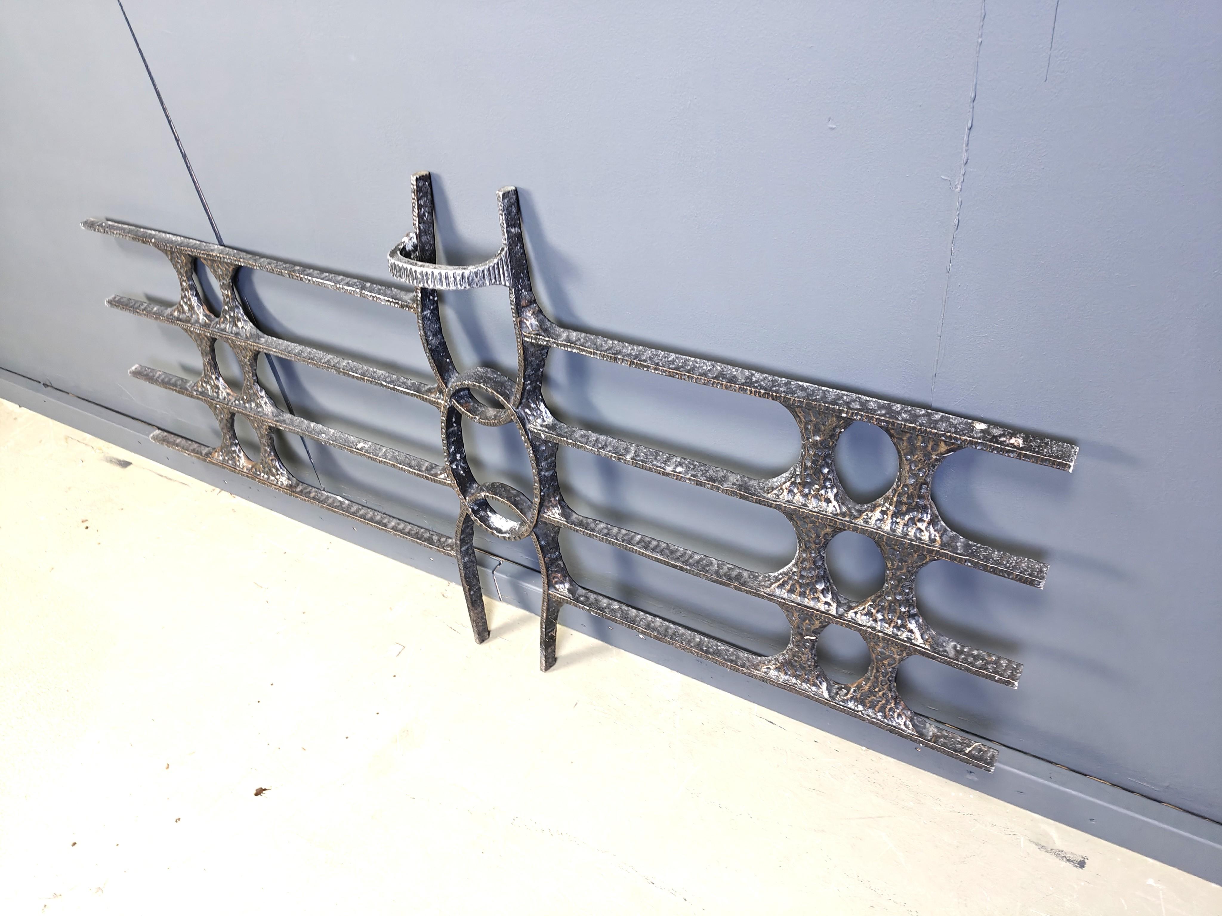 Late 20th Century Large brutalist wall sculpture, 1970s For Sale