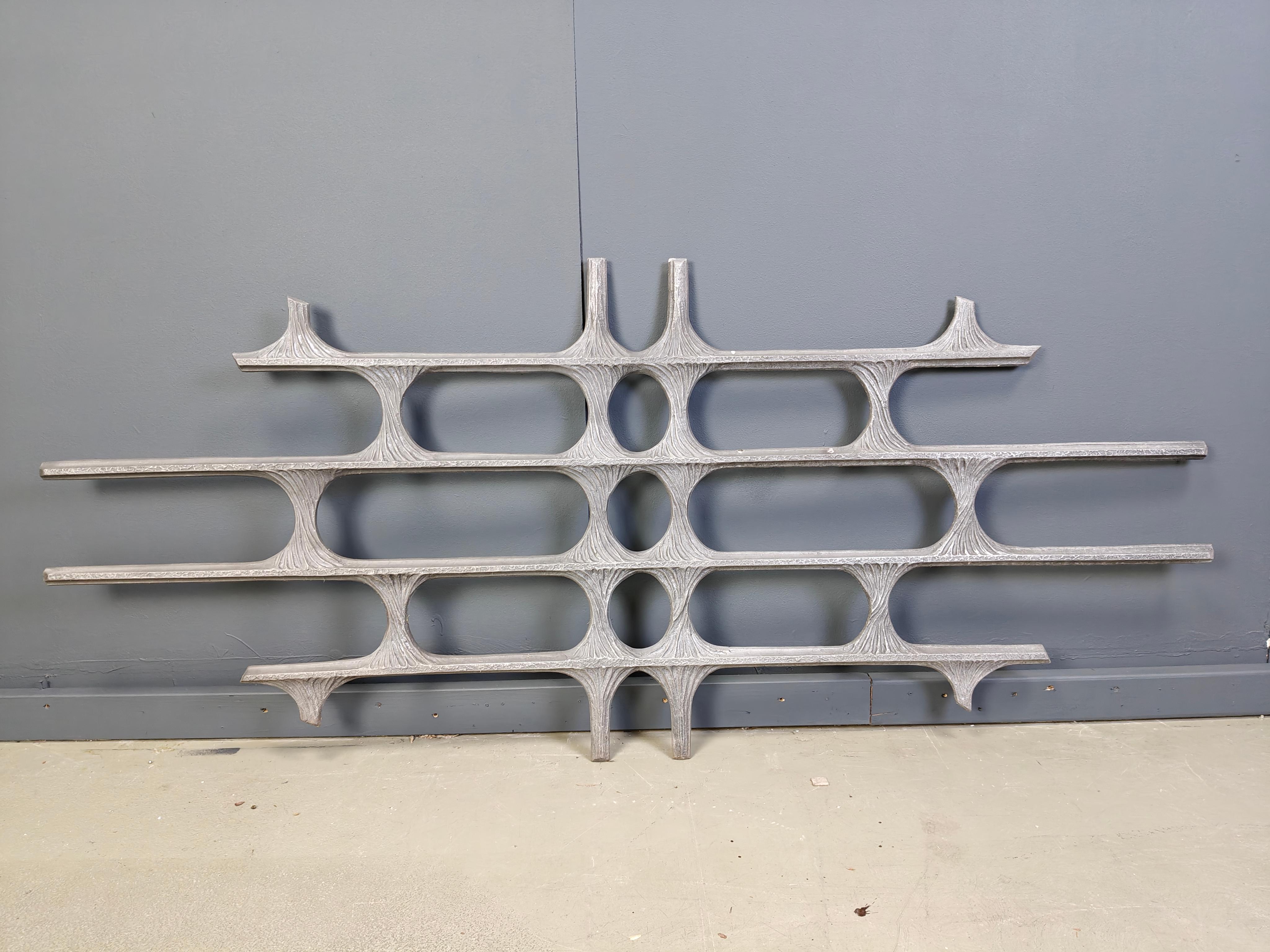 Late 20th Century Large brutalist wall sculpture, 1970s For Sale