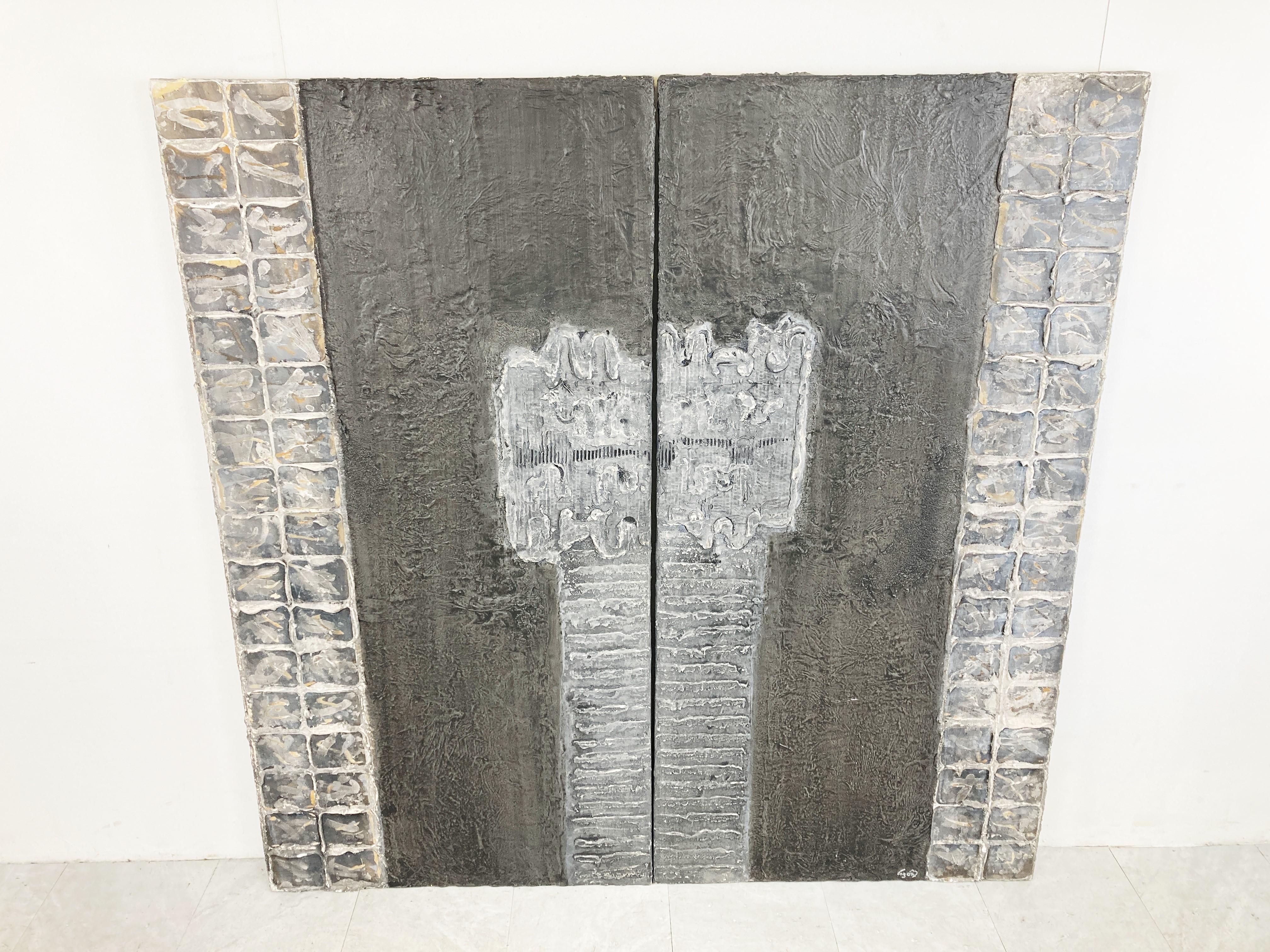 Large Brutalist Wall Sculpture, 2000s In Good Condition For Sale In HEVERLEE, BE