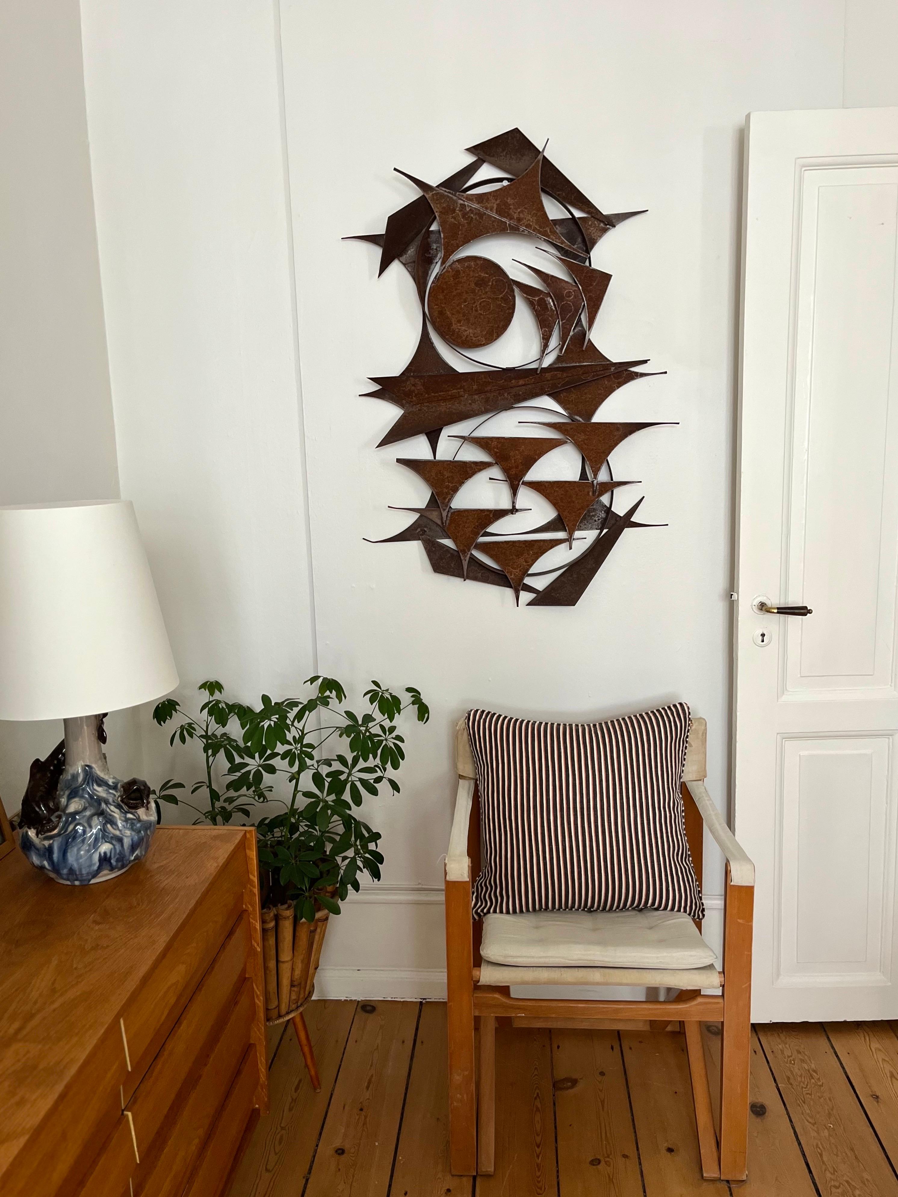 Danish Large Brutalist Wall Sculpture by Henrik Horst, Denmark, 1970s For Sale
