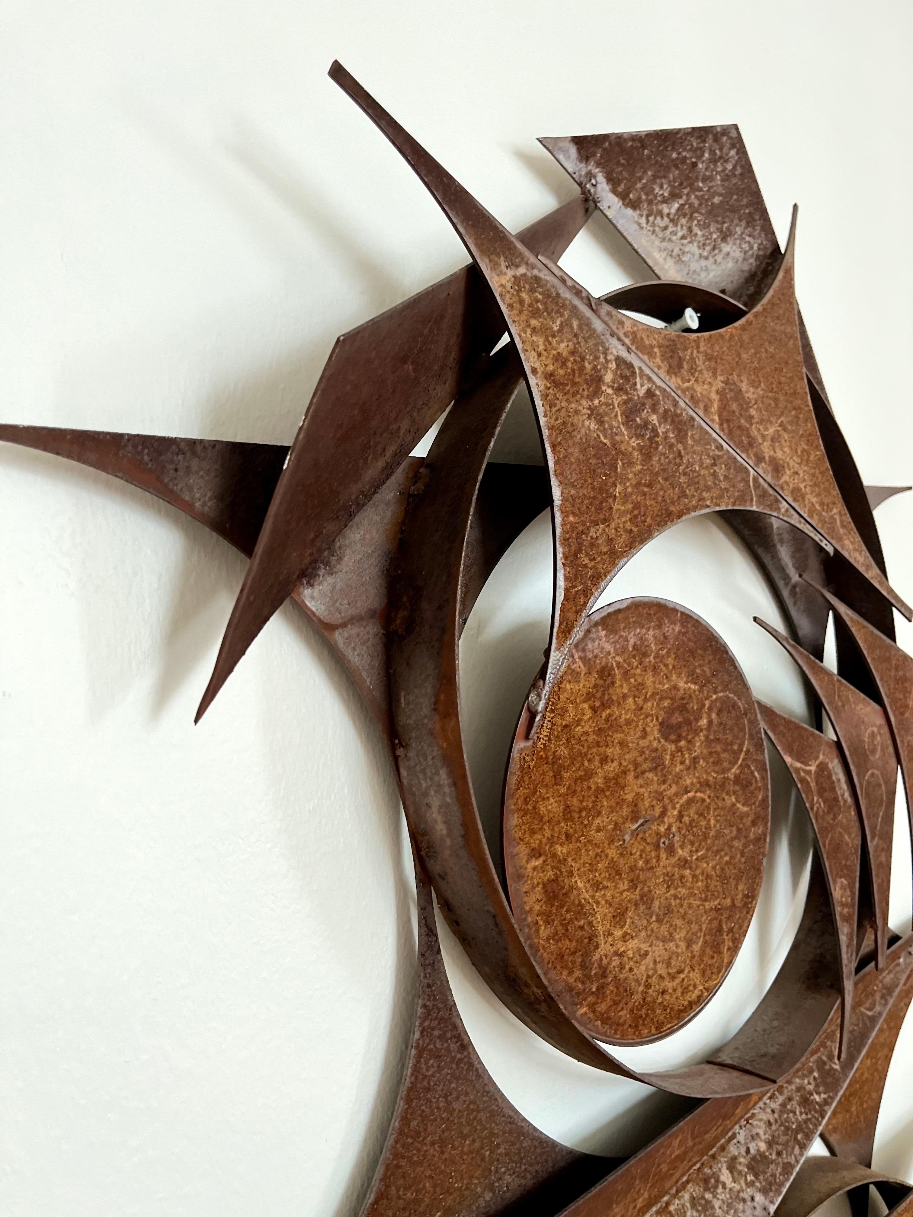 Late 20th Century Large Brutalist Wall Sculpture by Henrik Horst, Denmark, 1970s For Sale