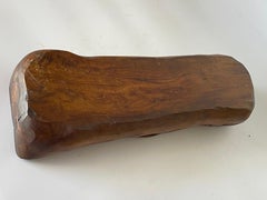 Große brutalistische Holzschale, Groß, Vide poche in brauner Patina, Frankreich, um 1960