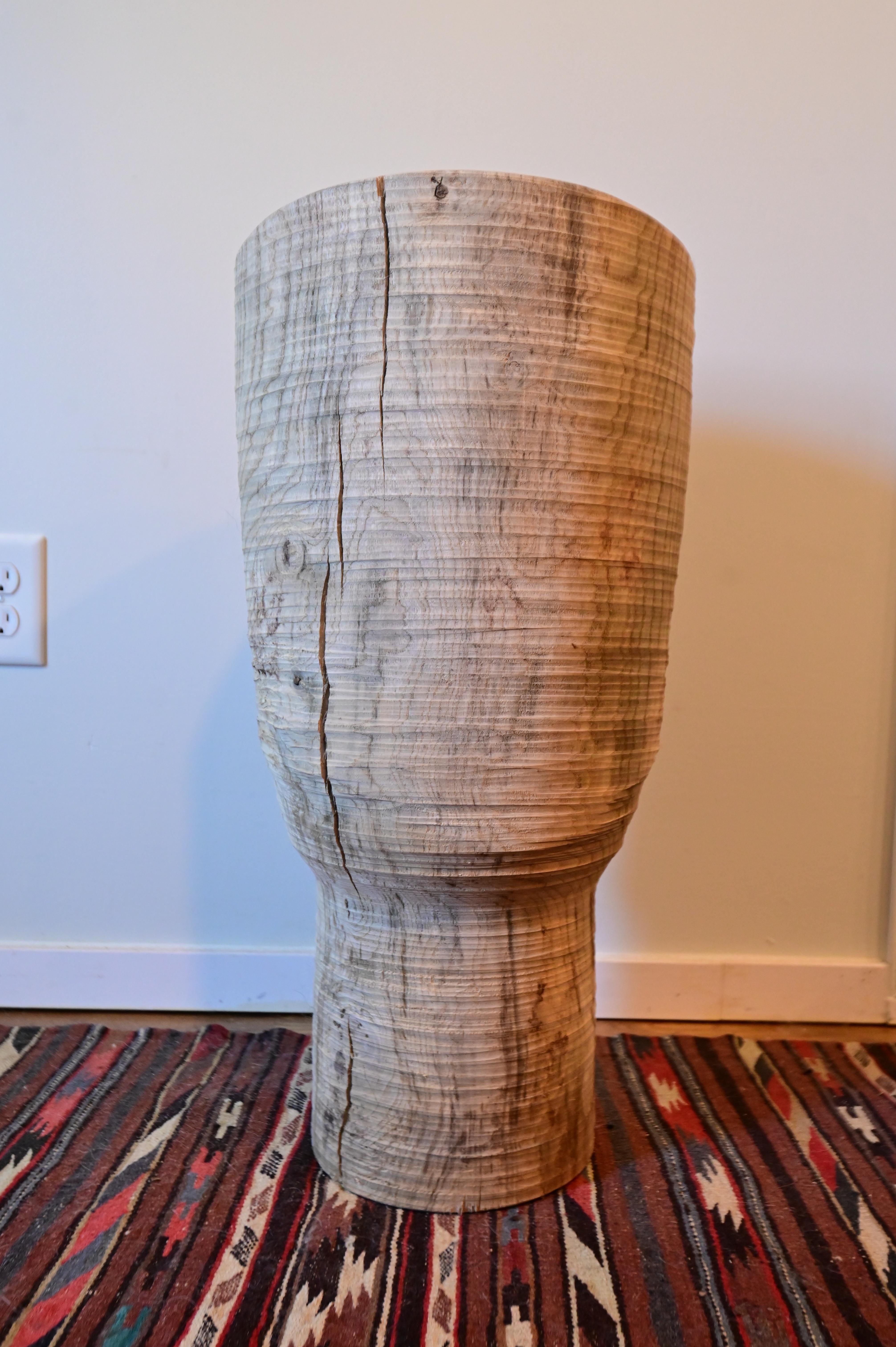 Primitive Large Brutalist Wood Sculpture For Sale