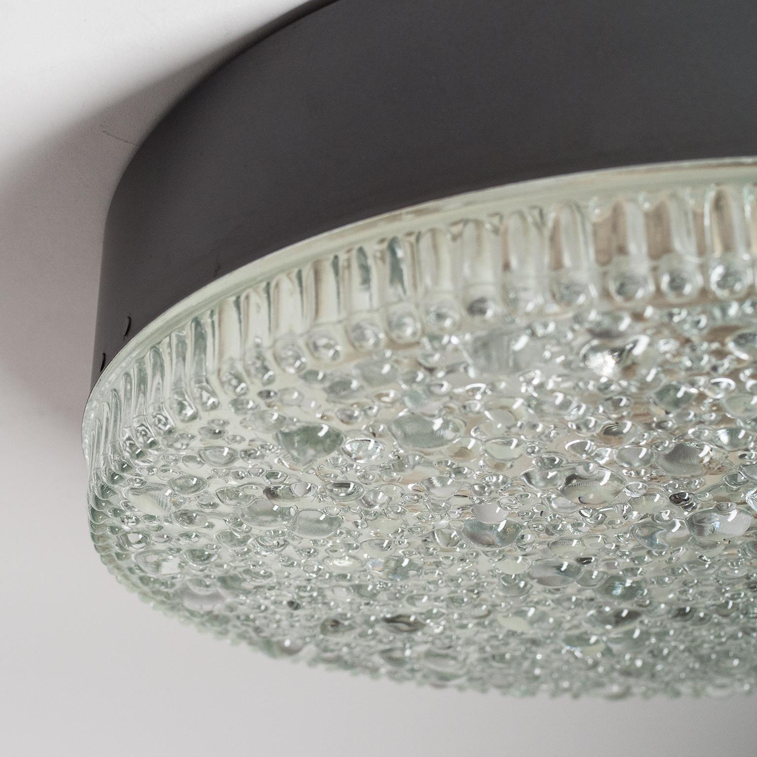 Large Bubble Glass Flush Mount by Staff, 1960s For Sale 2