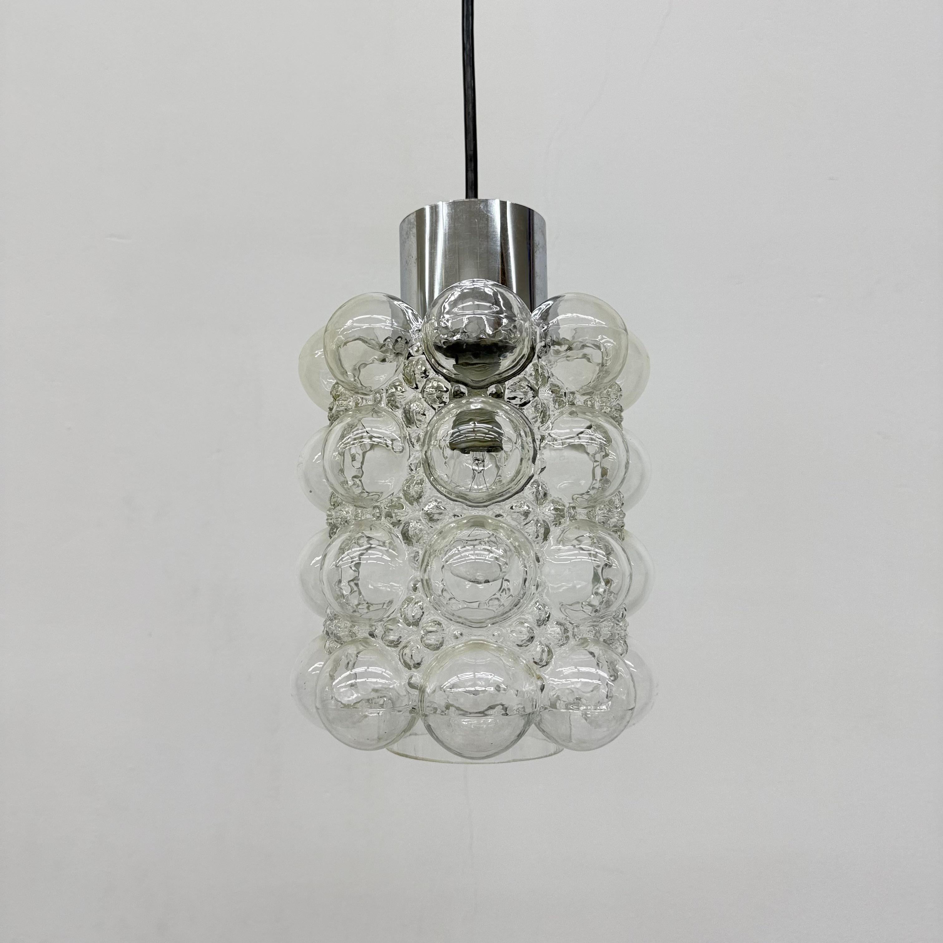 Large Bubble Glass Pendant by Helena Tynell for Limburg, Germany, 1970s For Sale 5