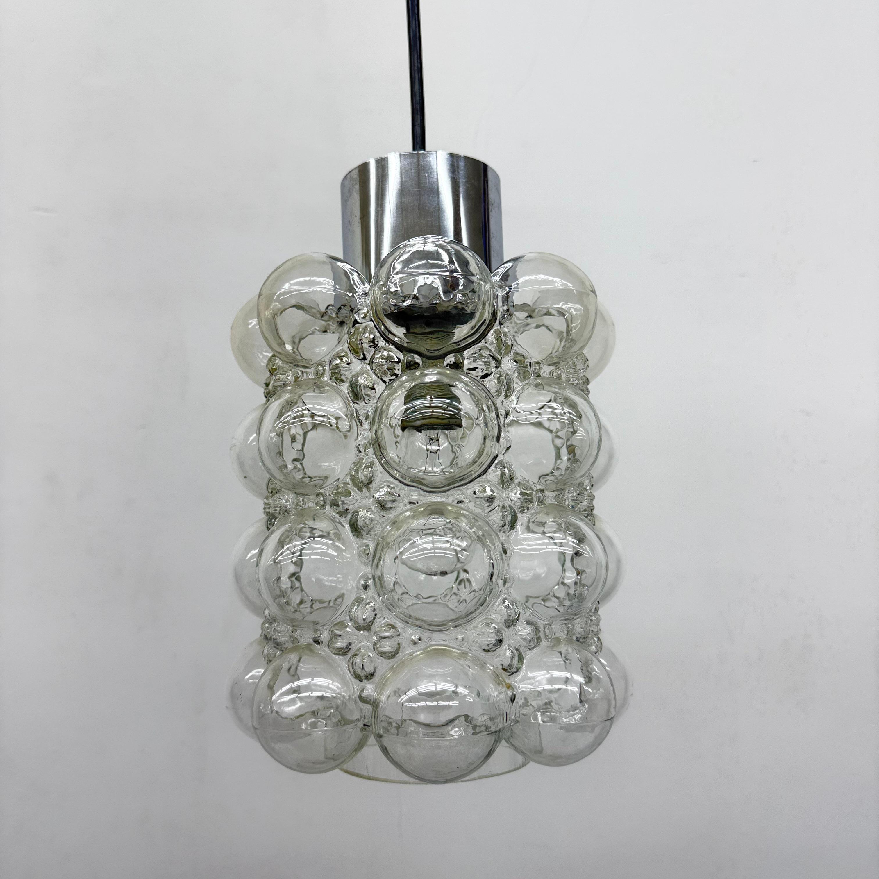 Large Bubble Glass Pendant by Helena Tynell for Limburg, Germany, 1970s For Sale 10