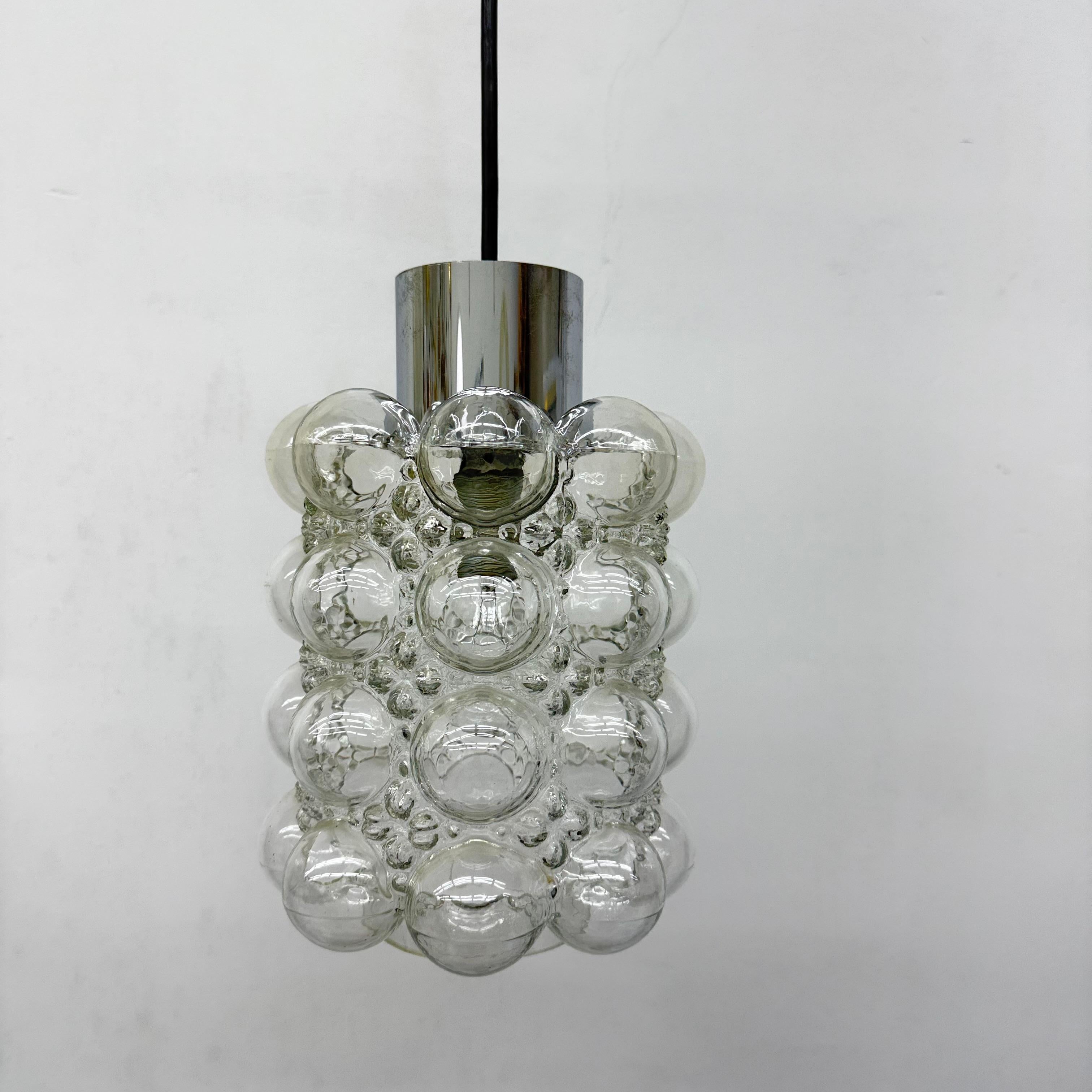 Large Bubble Glass Pendant by Helena Tynell for Limburg, Germany, 1970s For Sale 12
