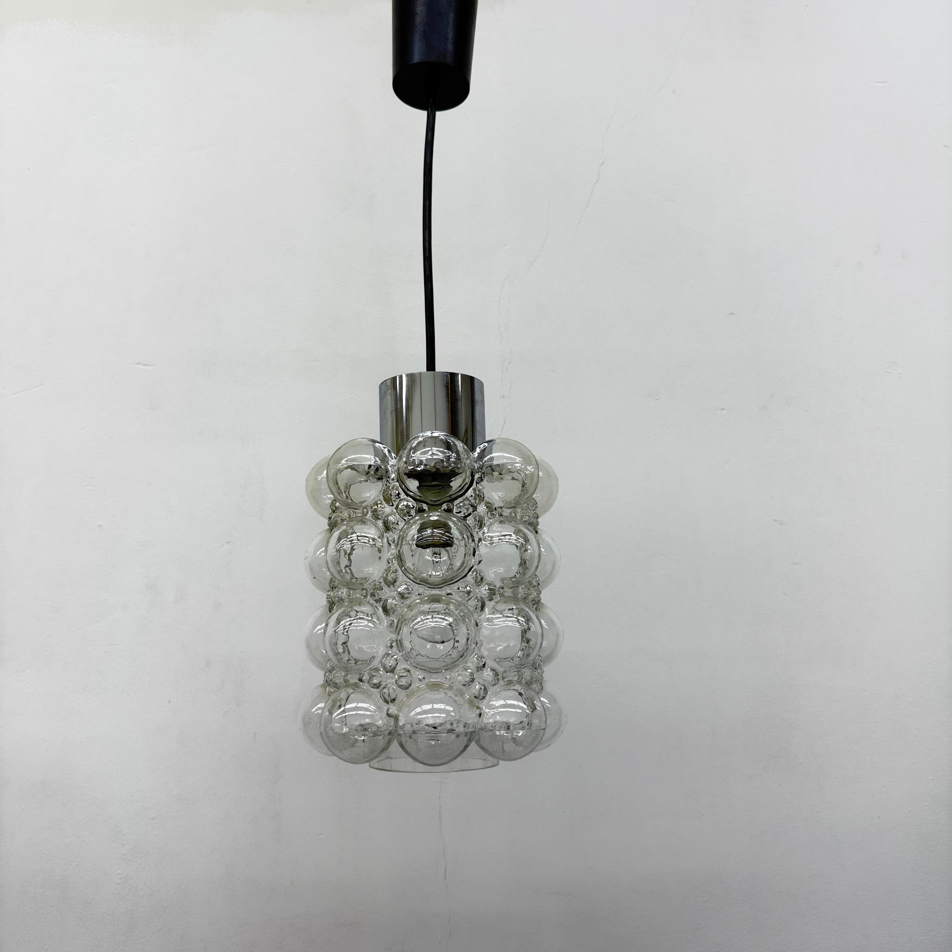 Large Bubble Glass Pendant by Helena Tynell for Limburg, Germany, 1970s For Sale 13