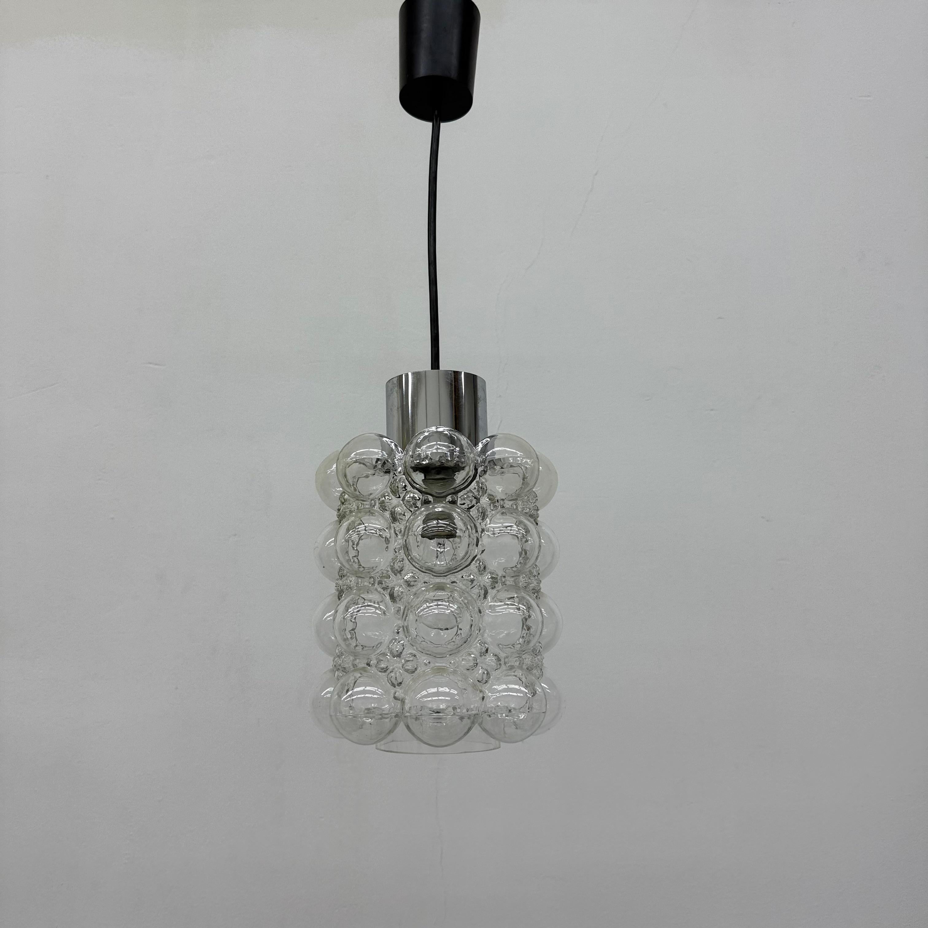 Large Bubble Glass Pendant by Helena Tynell for Limburg, Germany, 1970s For Sale 14