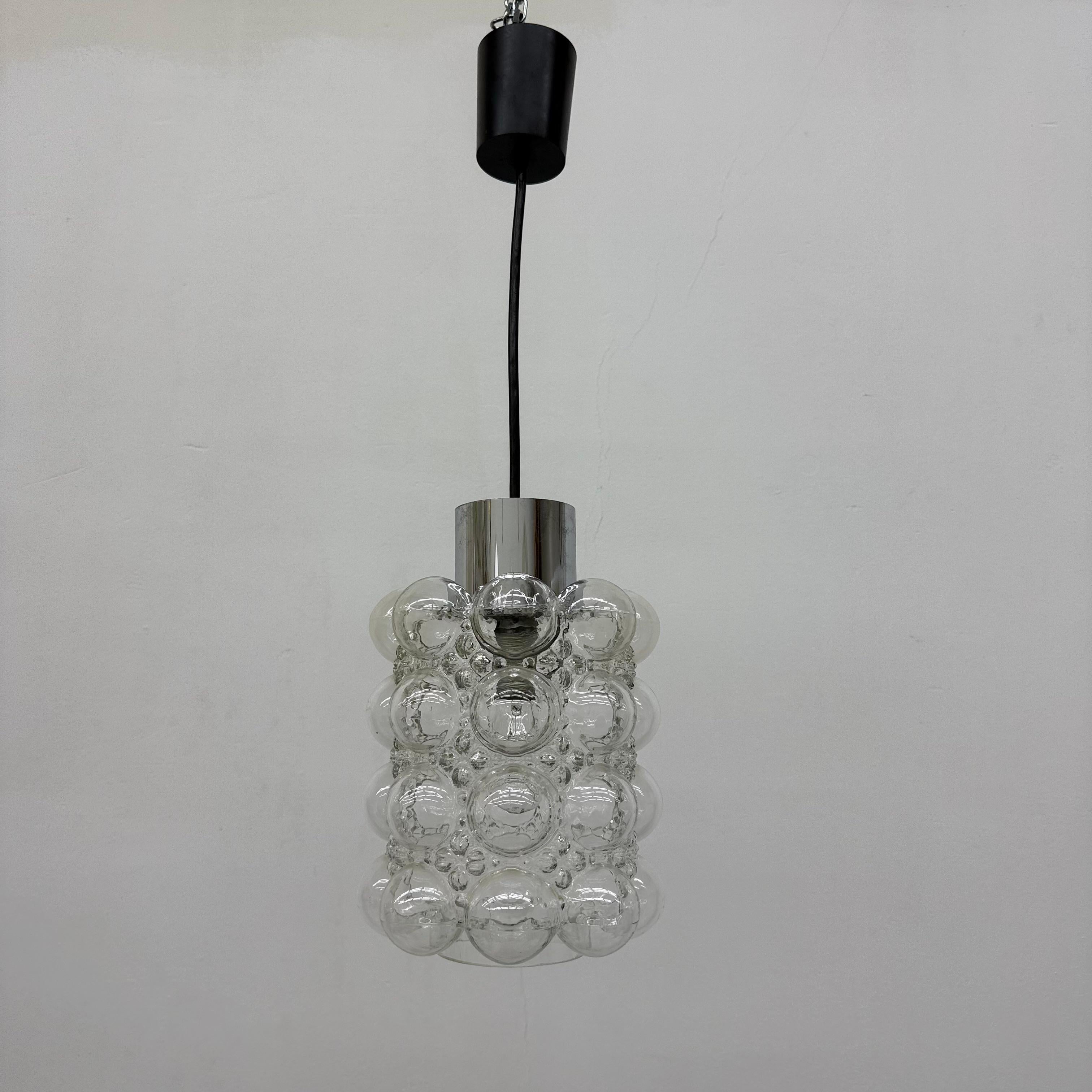 Large Bubble Glass Pendant by Helena Tynell for Limburg, Germany, 1970s For Sale 2