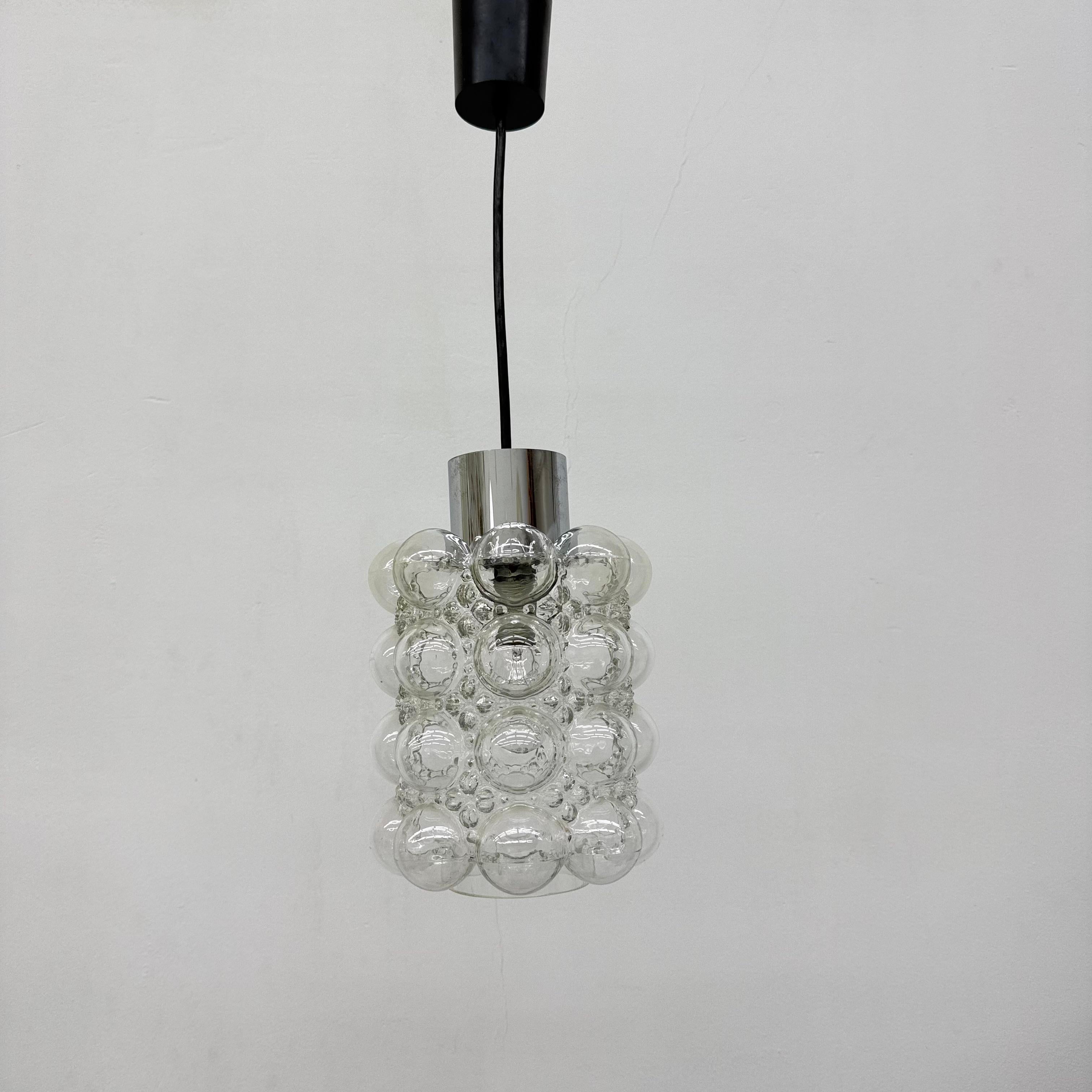 Large Bubble Glass Pendant by Helena Tynell for Limburg, Germany, 1970s For Sale 3