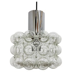 Large Bubble Glass Pendant by Helena Tynell for Limburg, Germany, 1970s