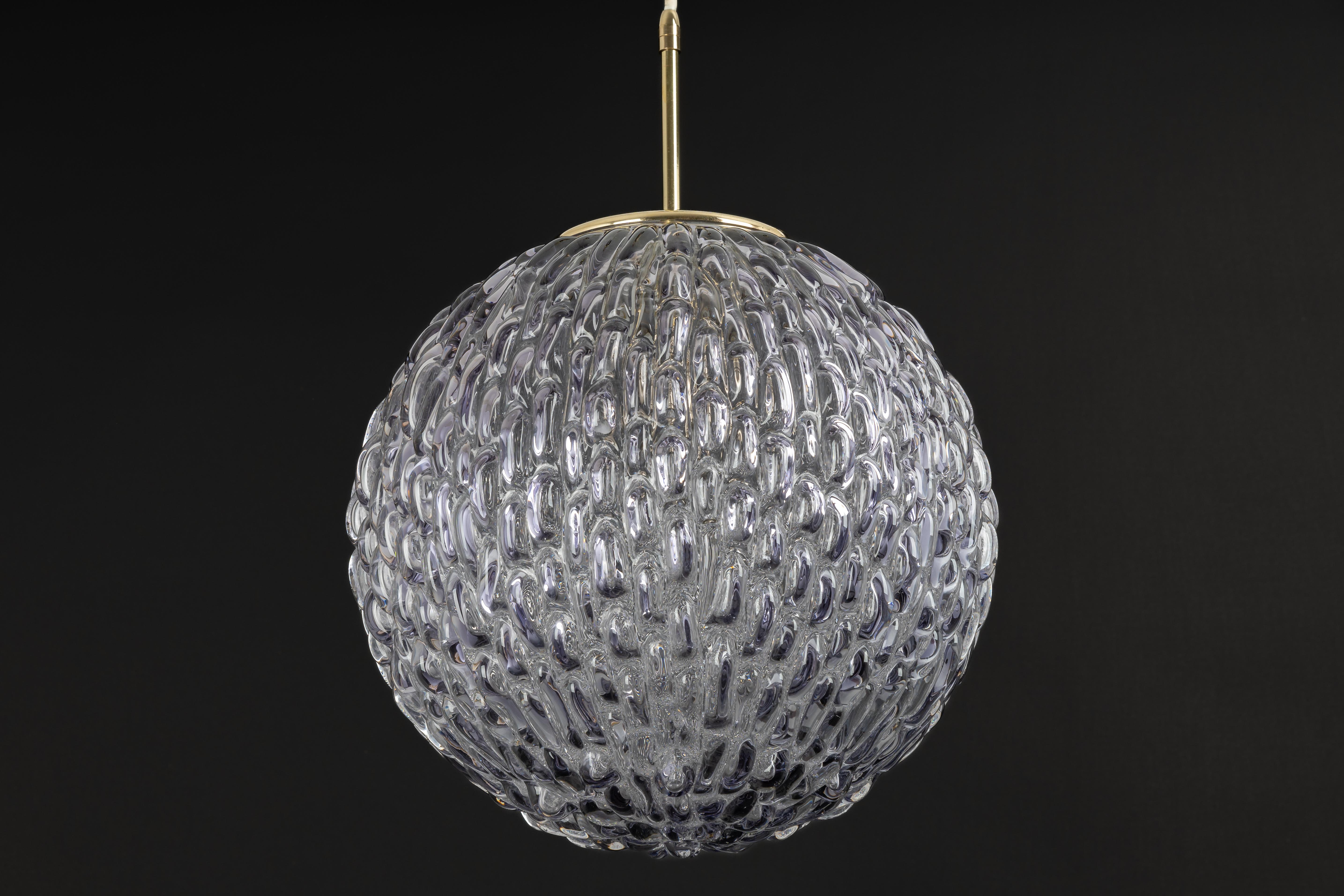 Large Bubble Glass Pendant by Limburg, Germany, 1970s For Sale 7