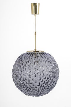 Large Bubble Glass Pendant by Limburg, Germany, 1970s