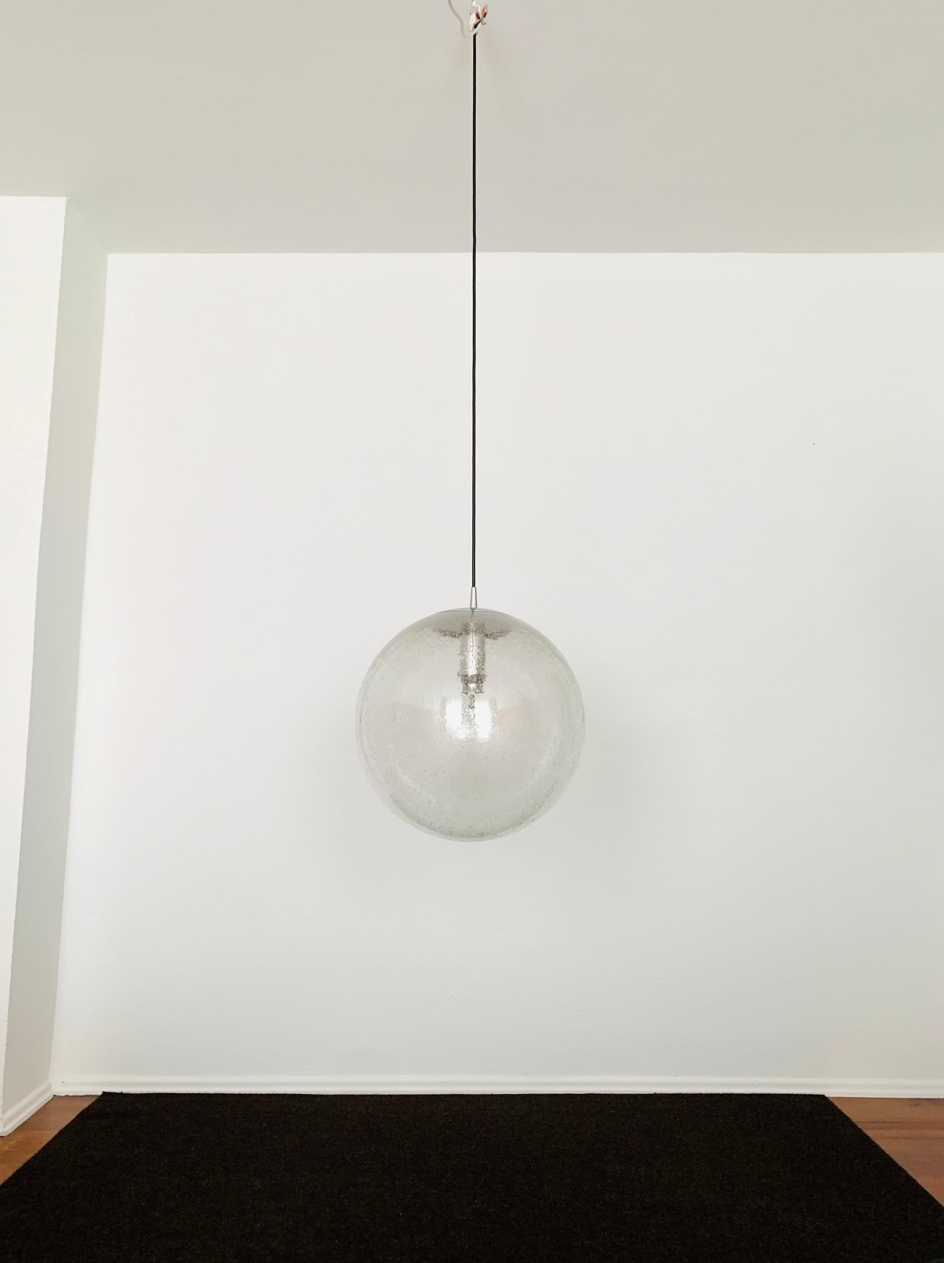 Large Bubble Glass Pendant Lamp by Peill and Putzler In Good Condition For Sale In München, DE