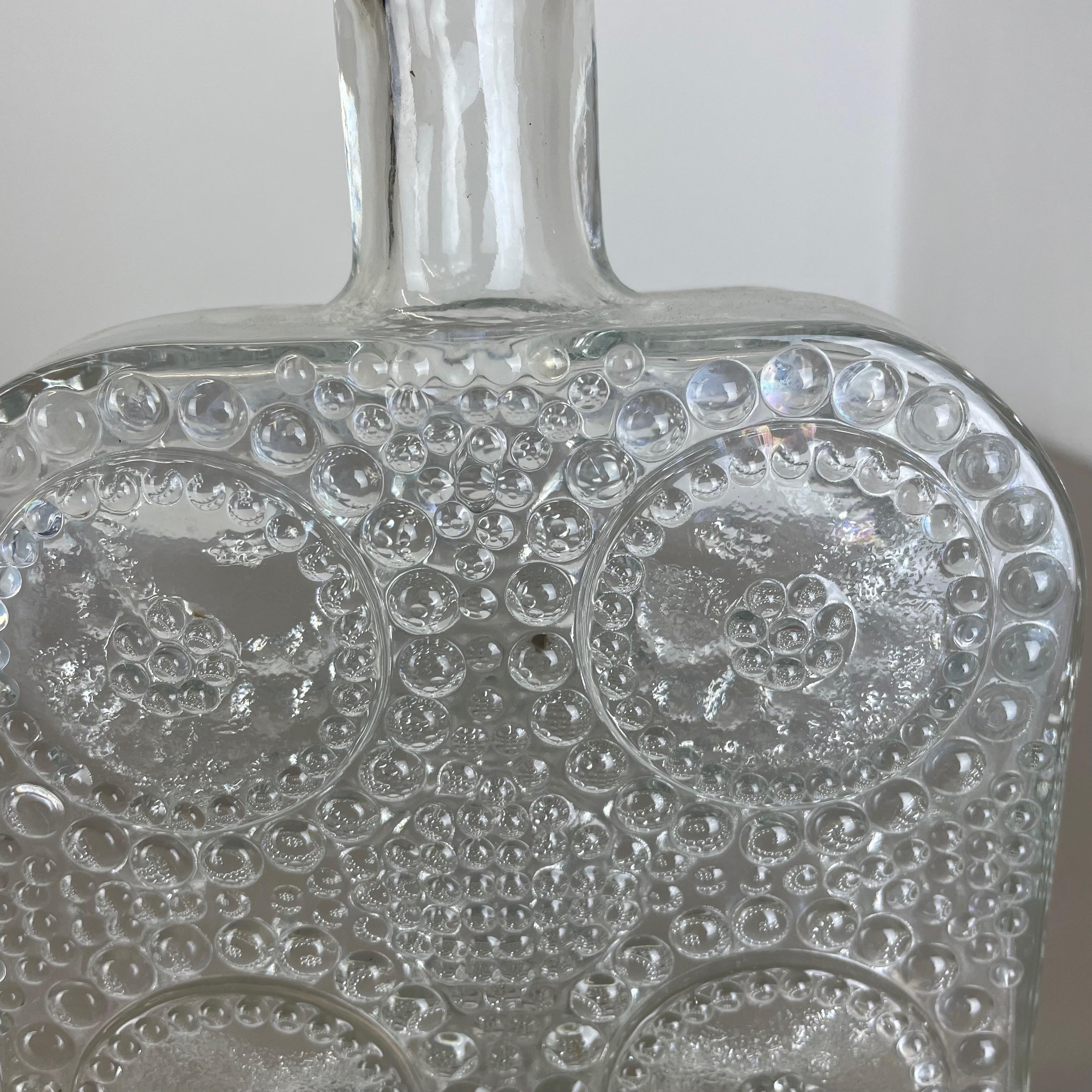 Grande vaso in vetro a bolle di Nanny Still per Riihimaen Lasi Oy, Finlandia, anni '70 in vendita 5