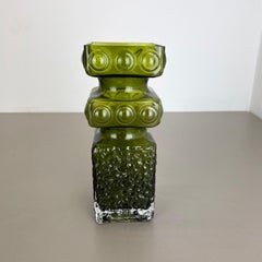 Vaso grande in vetro a bolle di Tamara Aladin per Riihimaen Lasi Oy, Finlandia, anni '70