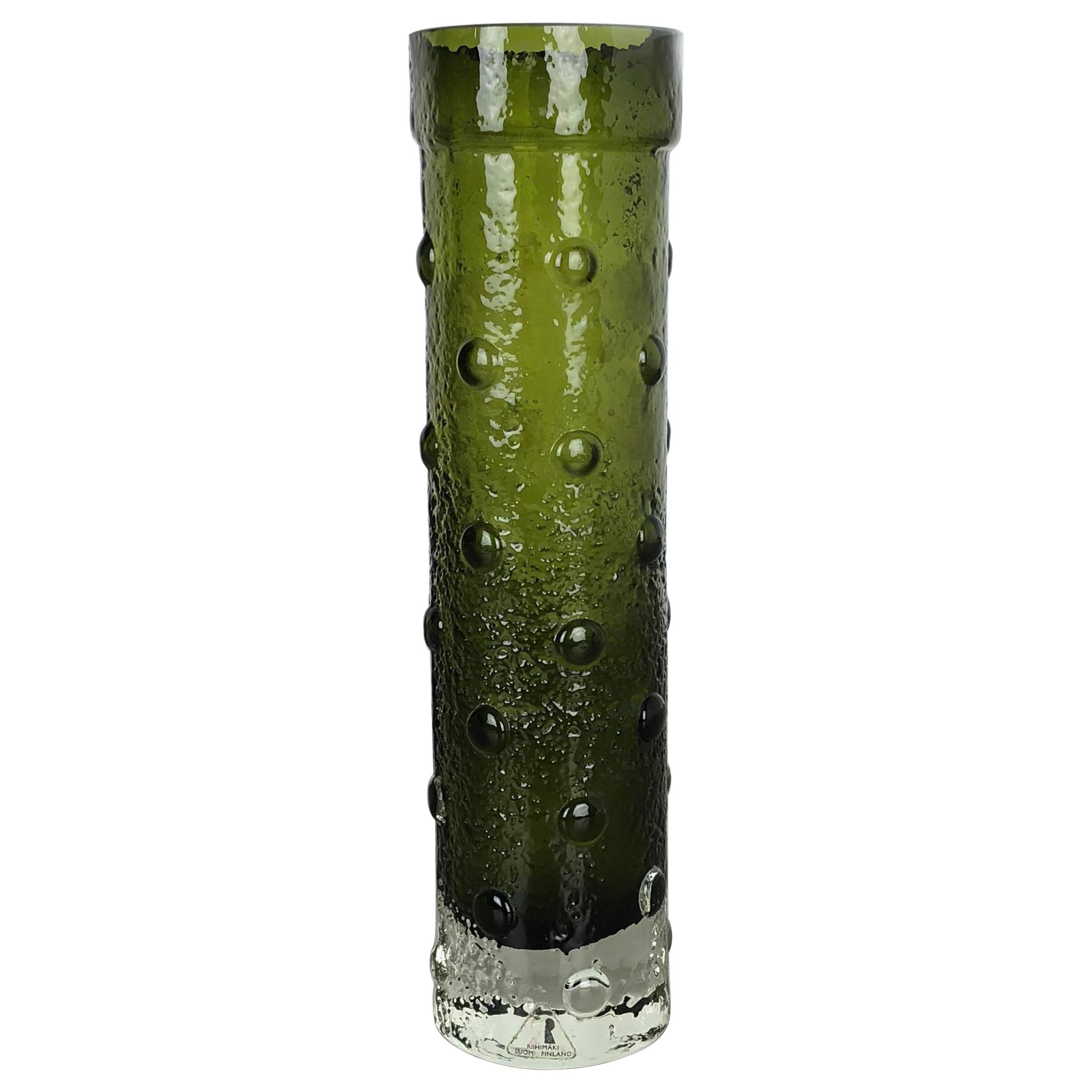 Large Bubble Glass Vase by Tamara Aladin for Riihimaen Lasi Oy, Finland, 1970s