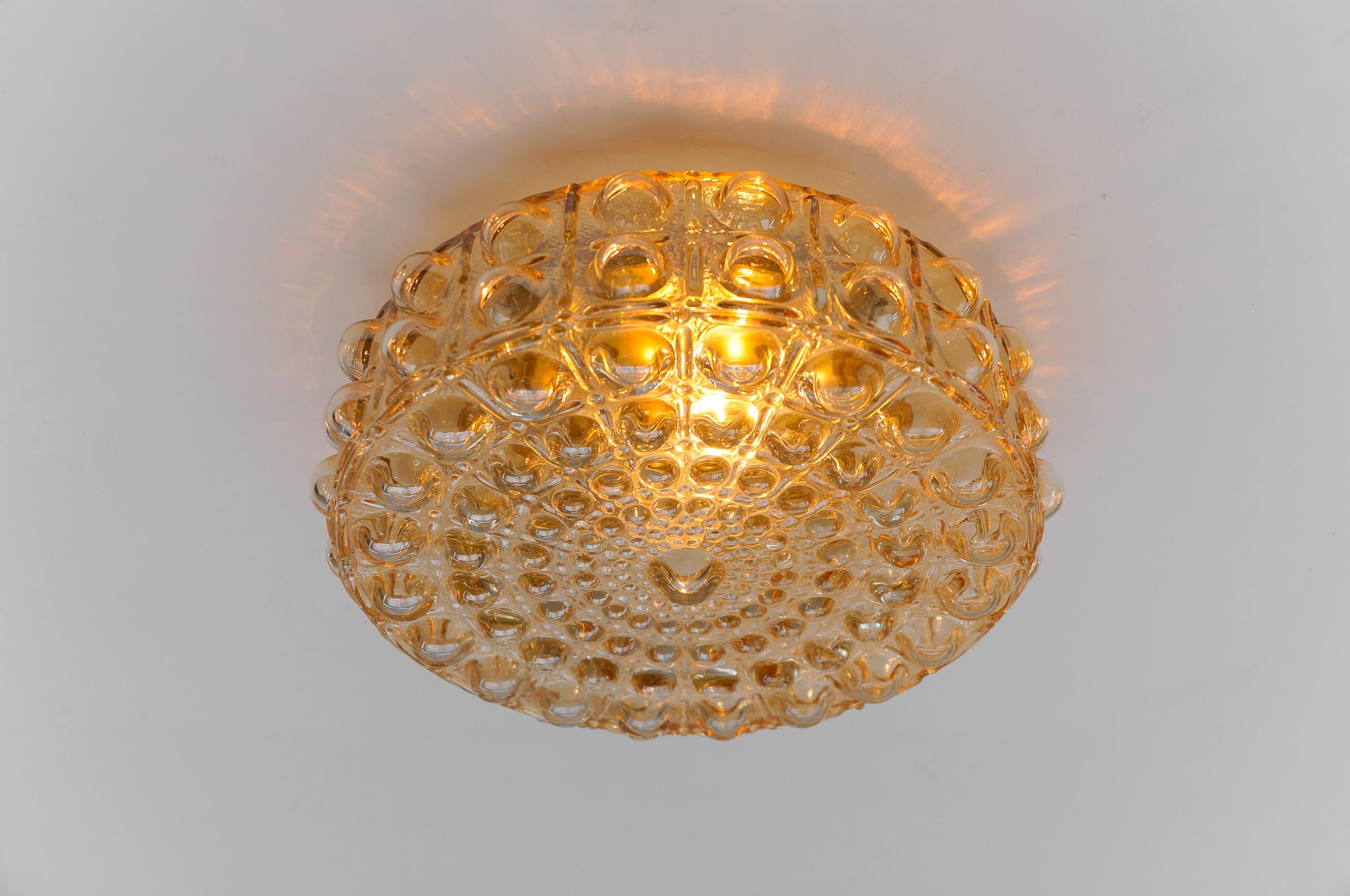 Large Bubble Glass Wall Lamp / Flush Mount by Helena Tynell, 1960s Limburg In Good Condition For Sale In Nürnberg, Bayern