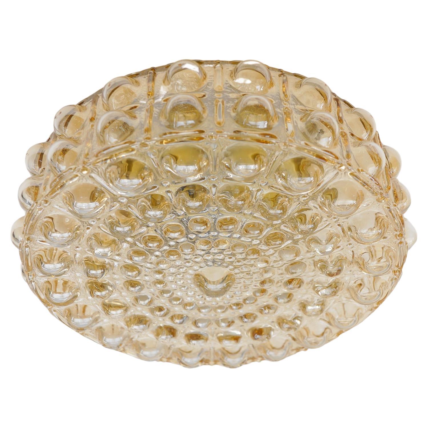 Large Bubble Glass Wall Lamp / Flush Mount by Helena Tynell, 1960s Limburg For Sale