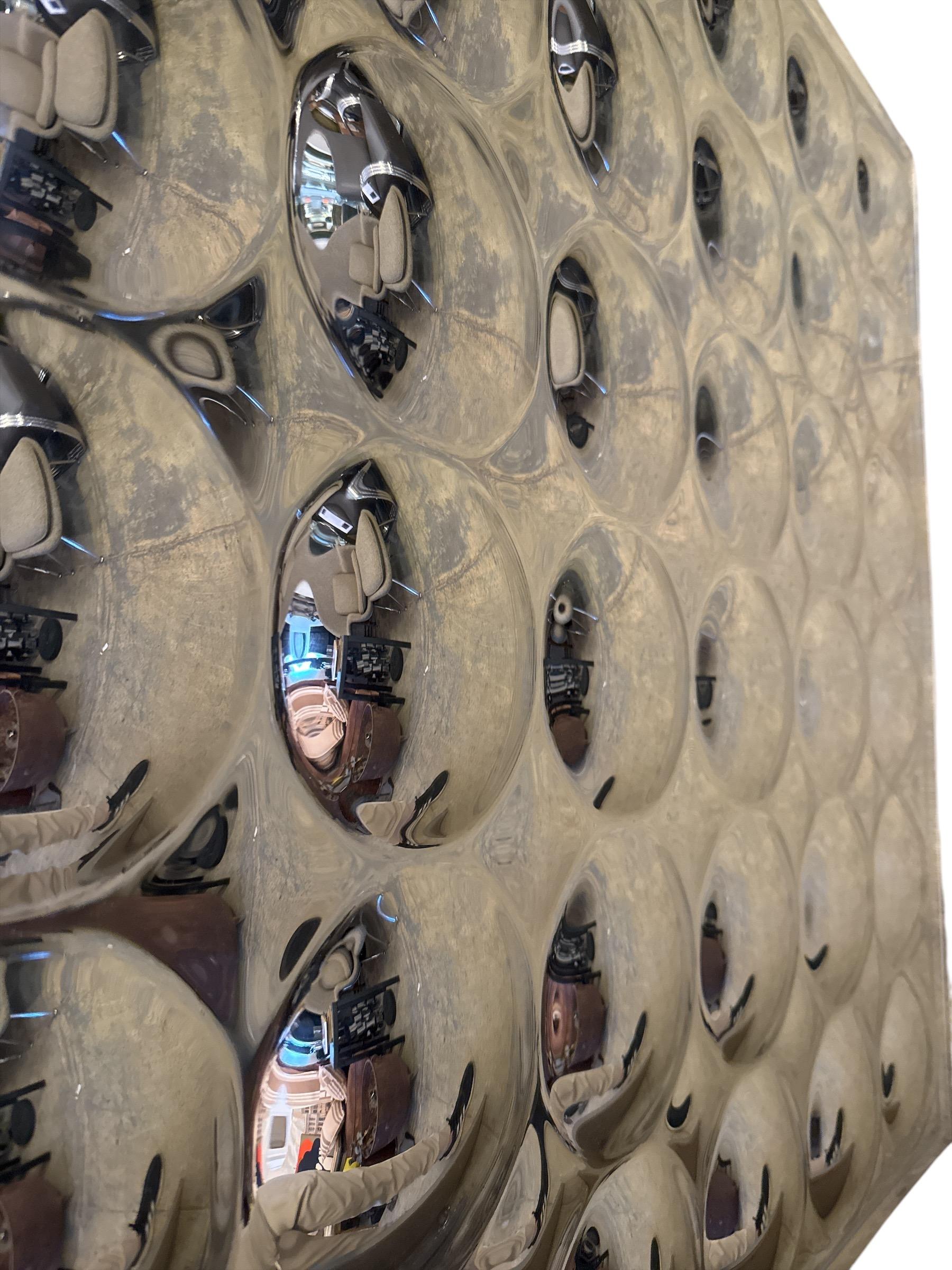 Large Bubble Mirror Wall Art In Excellent Condition In Pasadena, CA