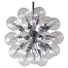 Vintage Large Bubble Sputnik Chandelier in Chrome by Motoko Ishii, 1960s