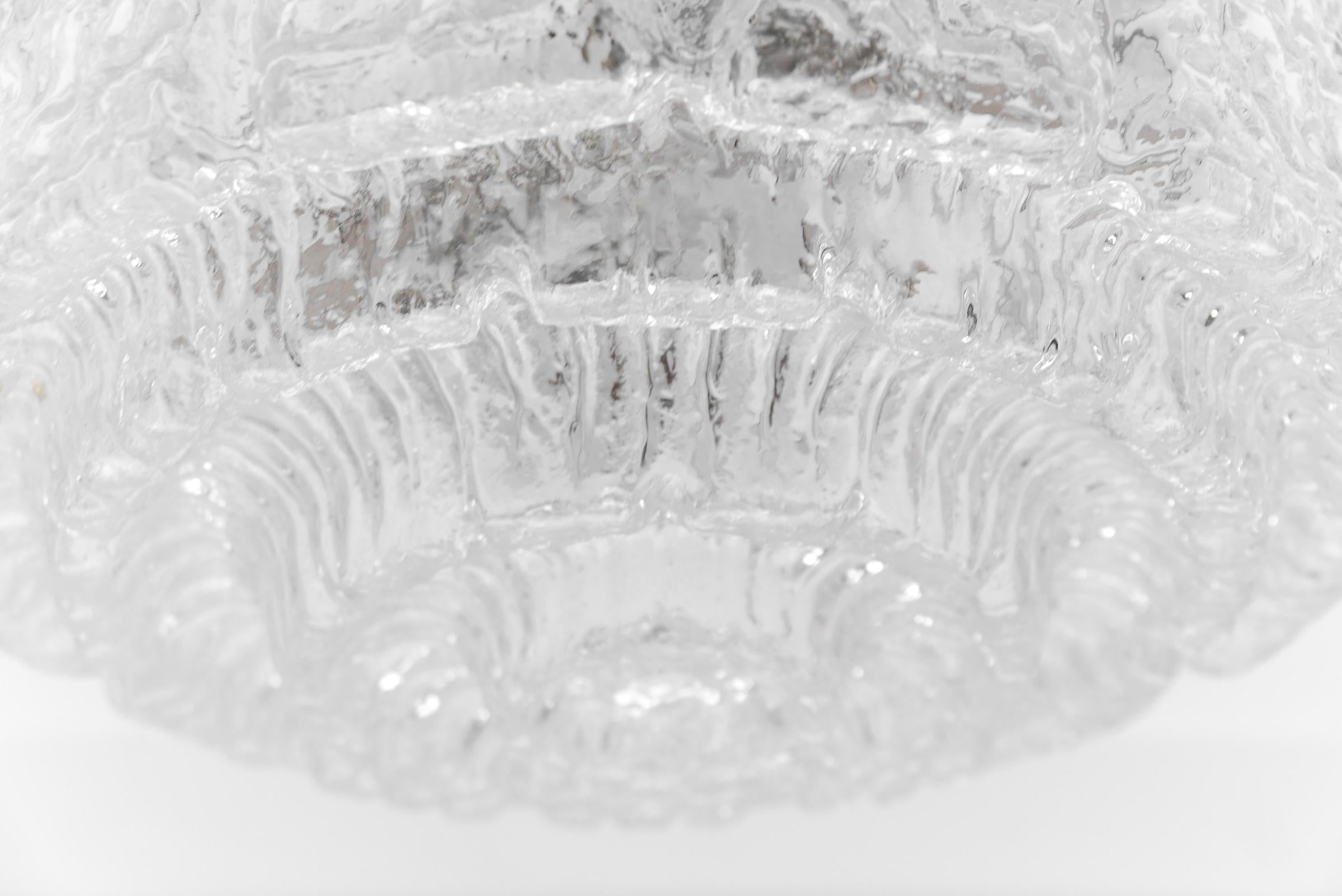 Lampada da parete in vetro a bolle d'aria e da incasso di Limburg, Germania, anni '60 in vendita 6