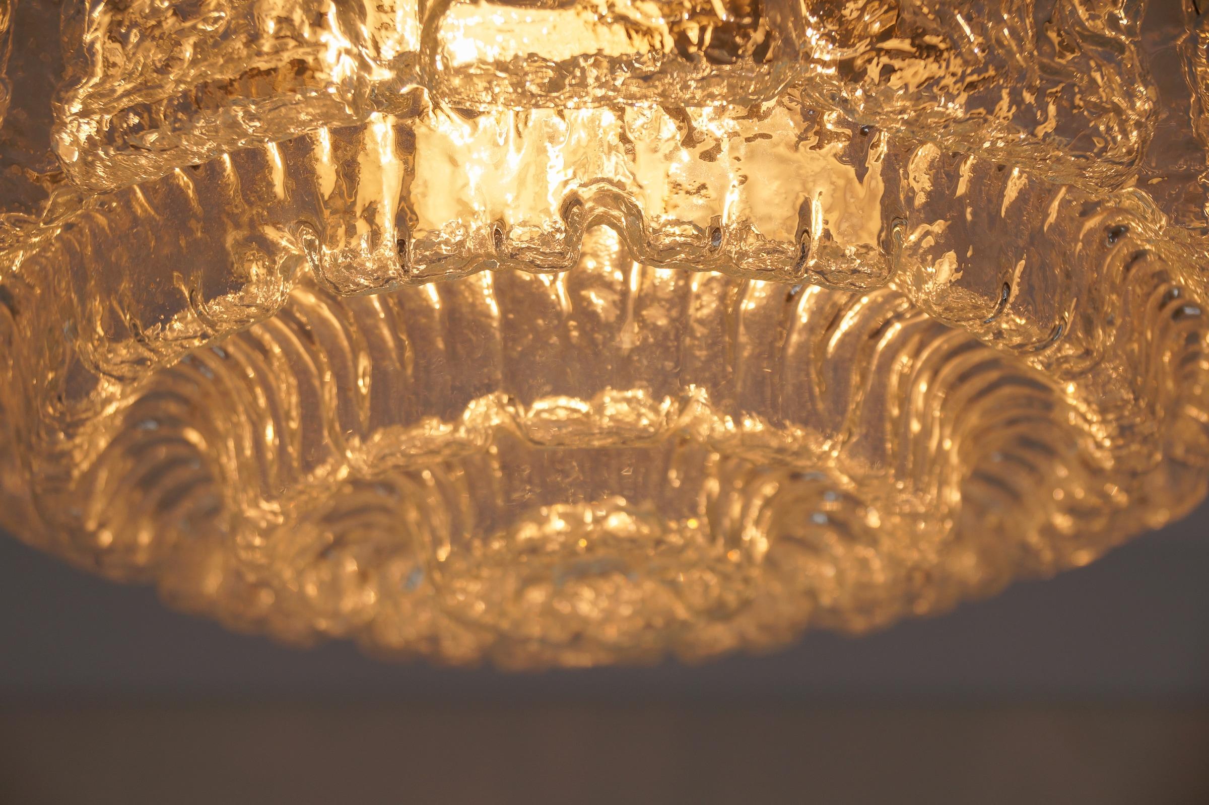 Lampada da parete in vetro a bolle d'aria e da incasso di Limburg, Germania, anni '60 in vendita 7