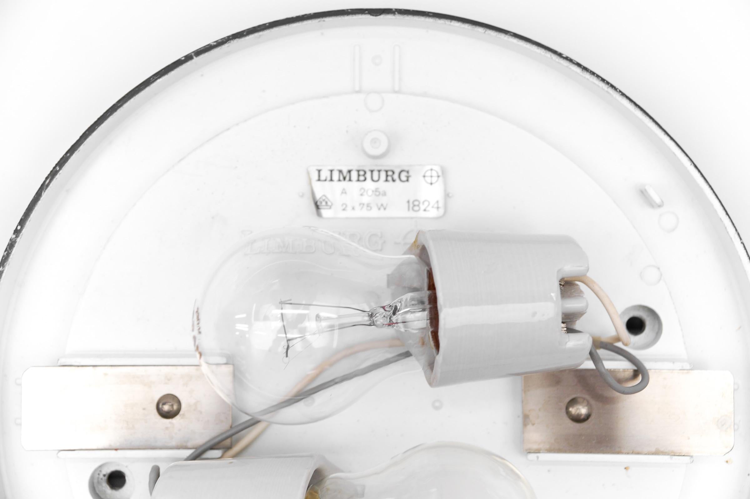 Lampada da parete in vetro a bolle d'aria e da incasso di Limburg, Germania, anni '60 in vendita 8