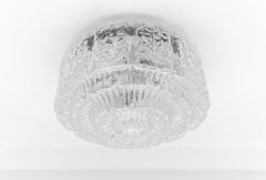 Large bubble tiered glass wall lamp / flush mount by Limburg, 1960s Germany