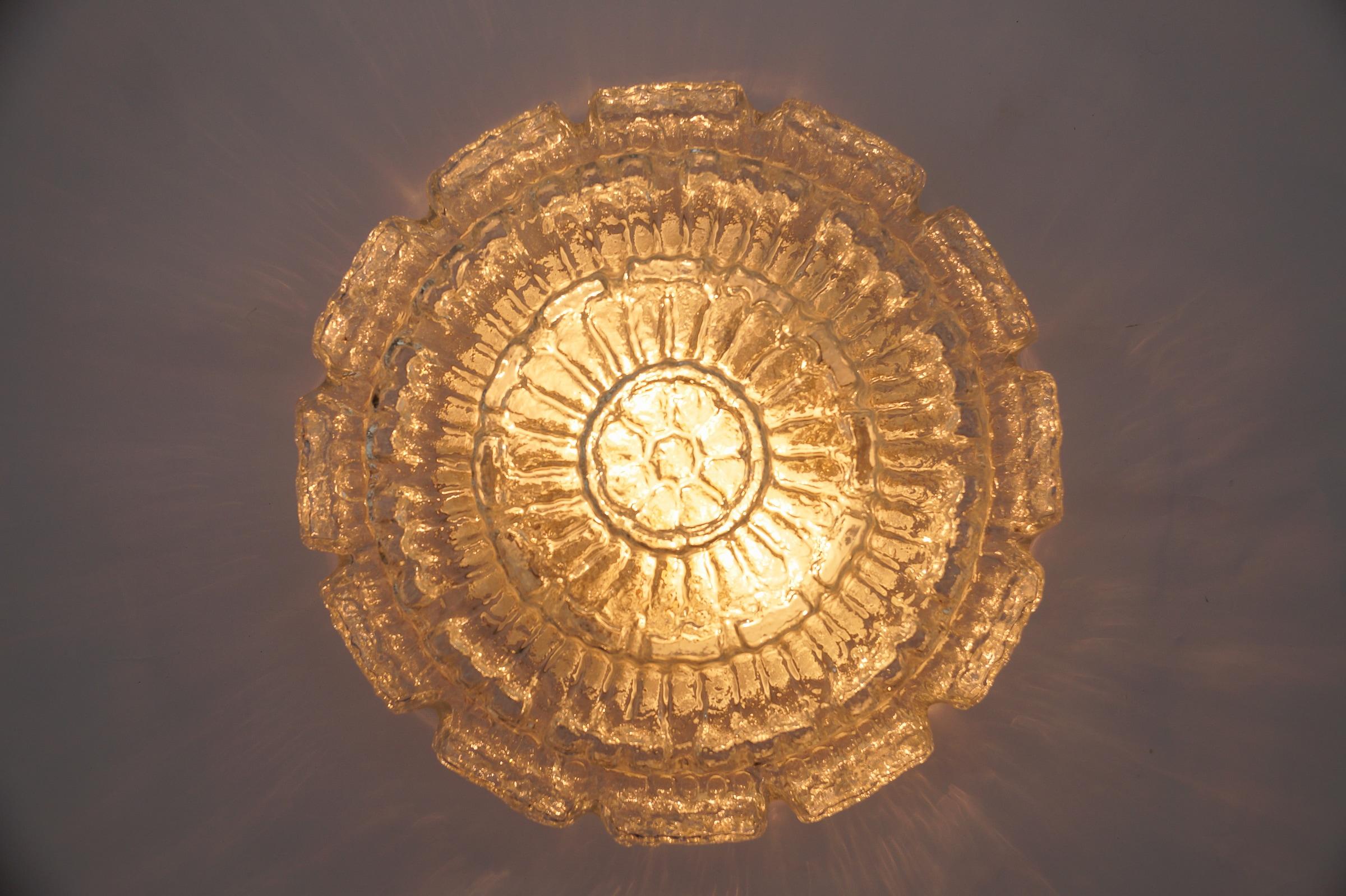 Lampada da parete in vetro a bolle d'aria e da incasso di Limburg, Germania, anni '60 In condizioni buone in vendita a Nürnberg, Bayern