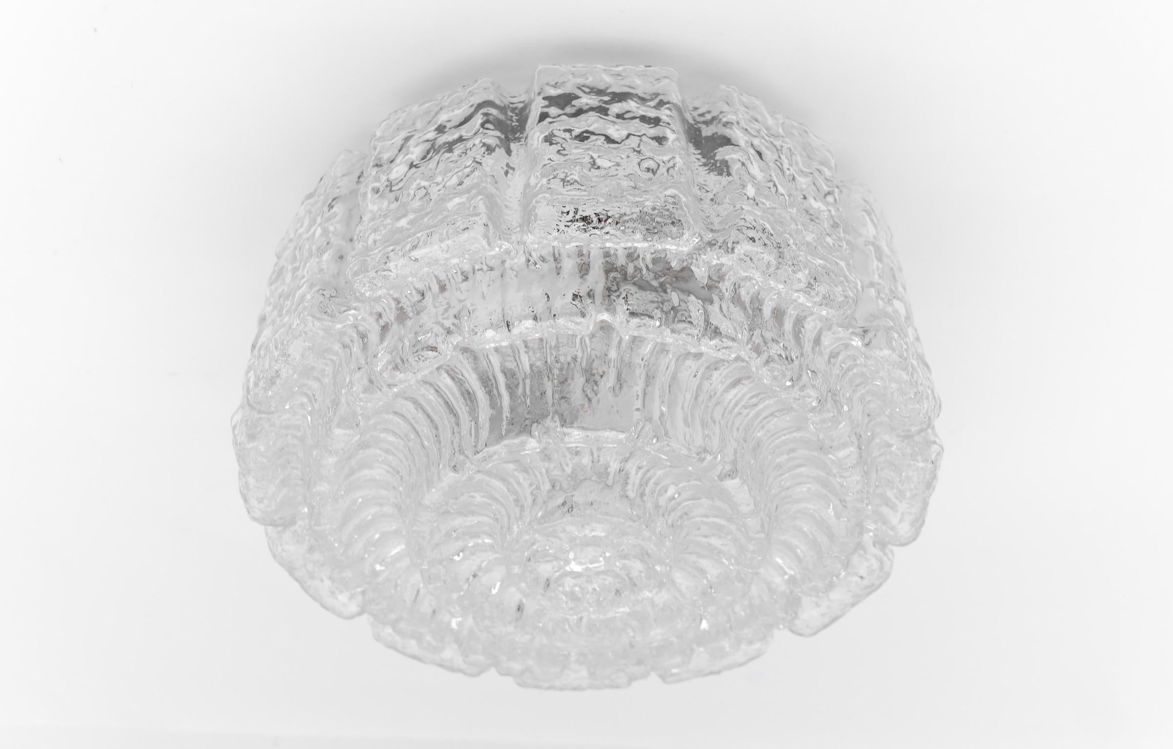 Lampada da parete in vetro a bolle d'aria e da incasso di Limburg, Germania, anni '60 in vendita 2