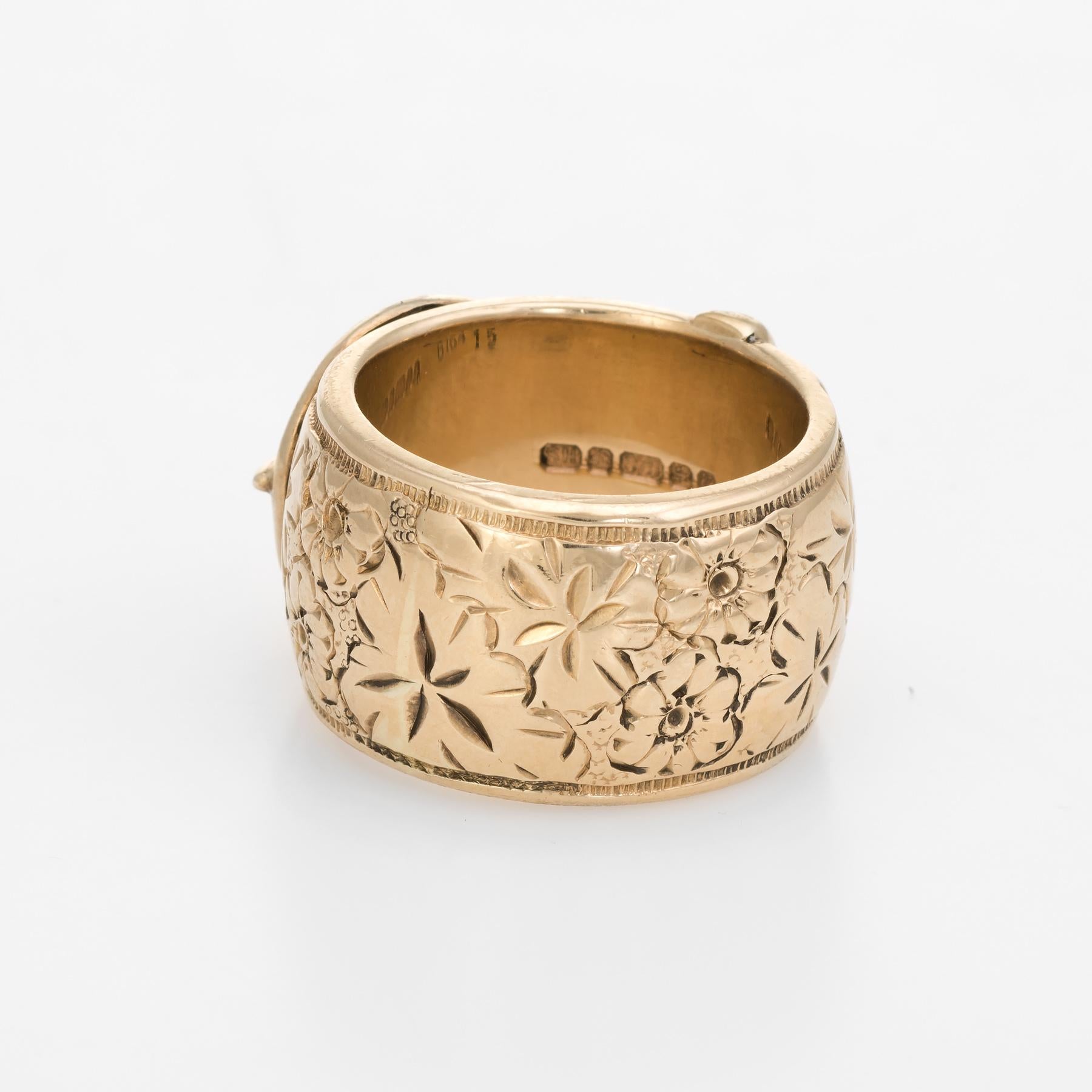 mens gold buckle ring