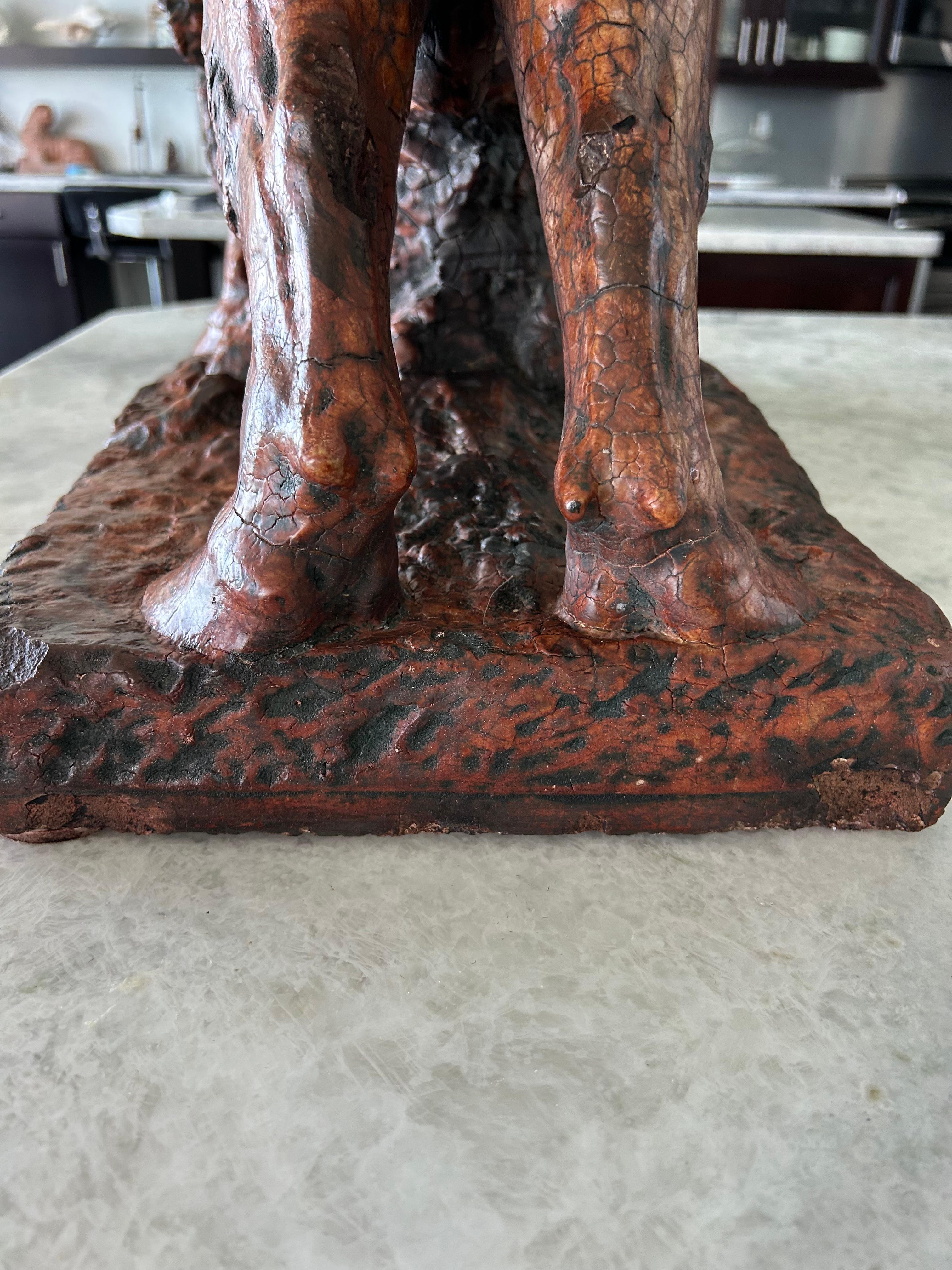 Fin du XIXe siècle Grande sculpture de buffle en vente