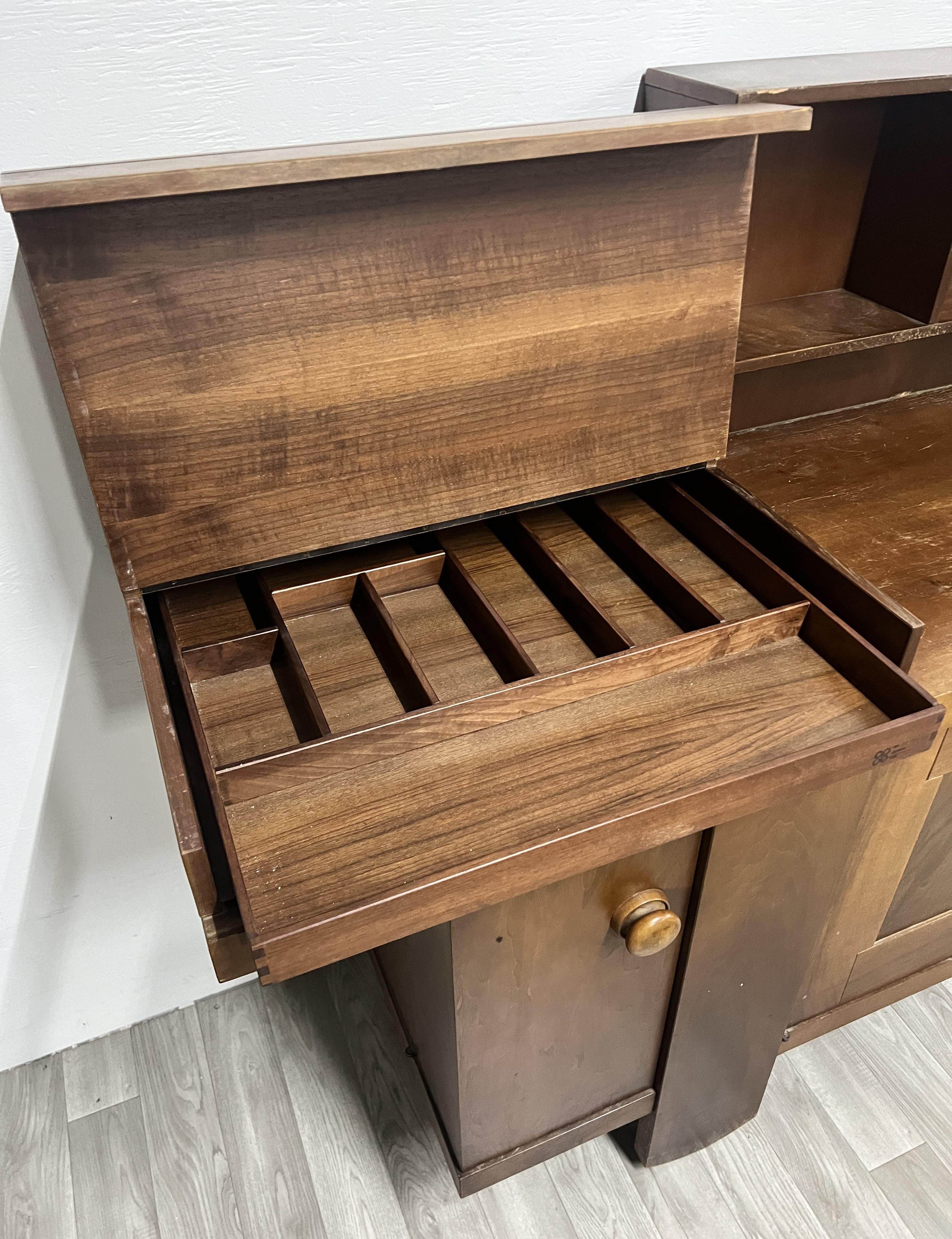 Wood Large Buffet by Silvio Coppola for Bernini For Sale