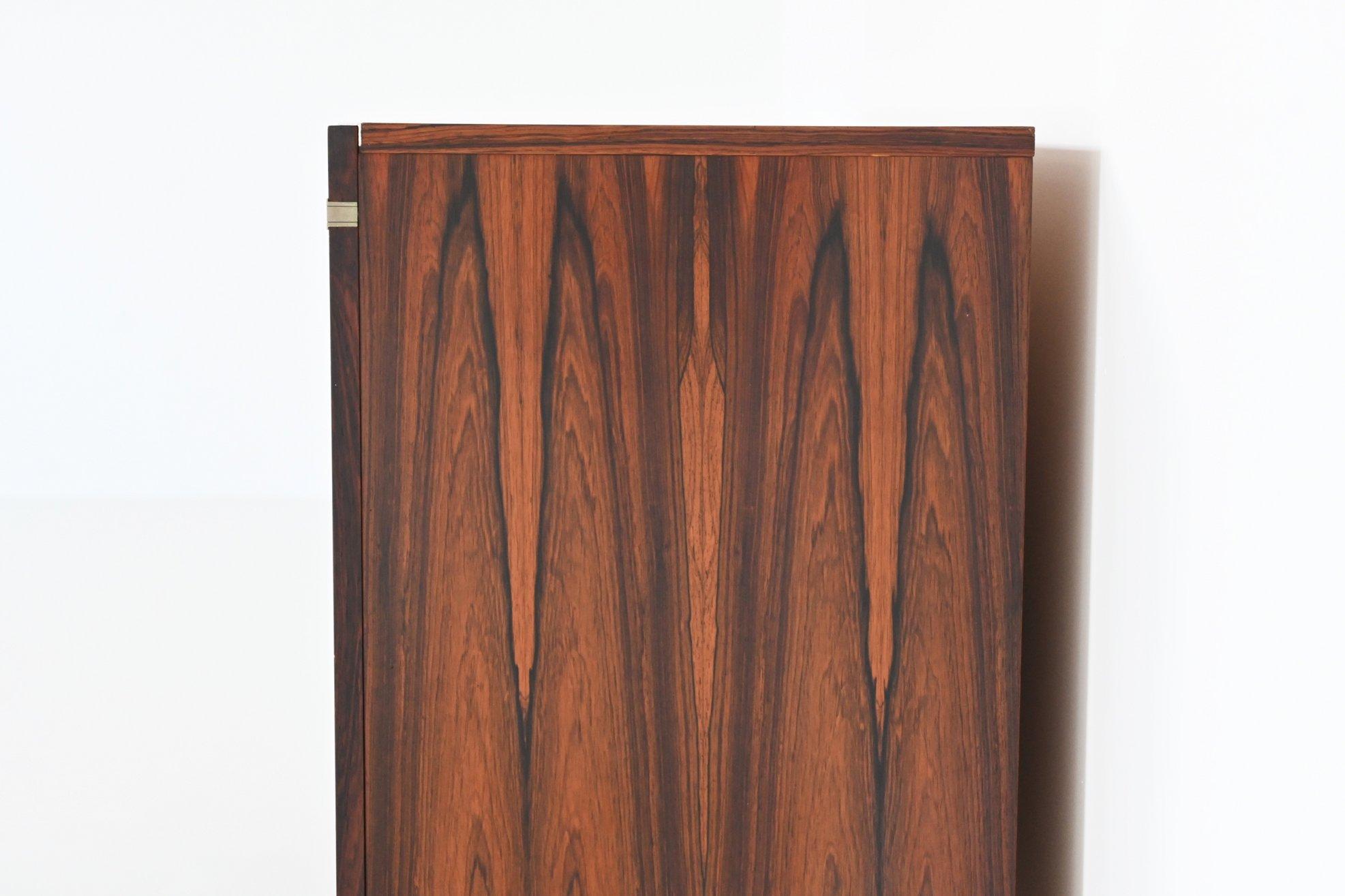 Grand buffet en bois de rose et chrome Belgique 1960 en vente 10